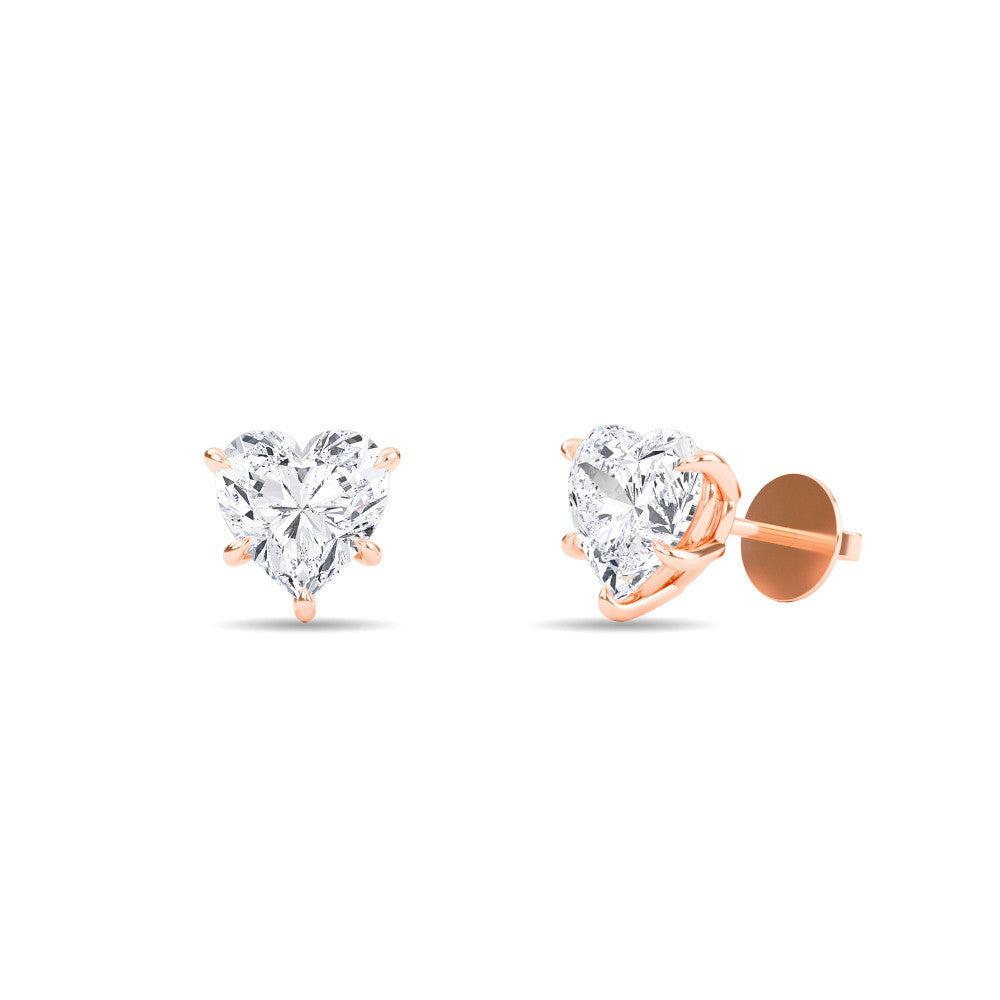 1 - 1 Carat Labgrown Diamond Heart cut Earring Tops | ATYANTA JEWELS