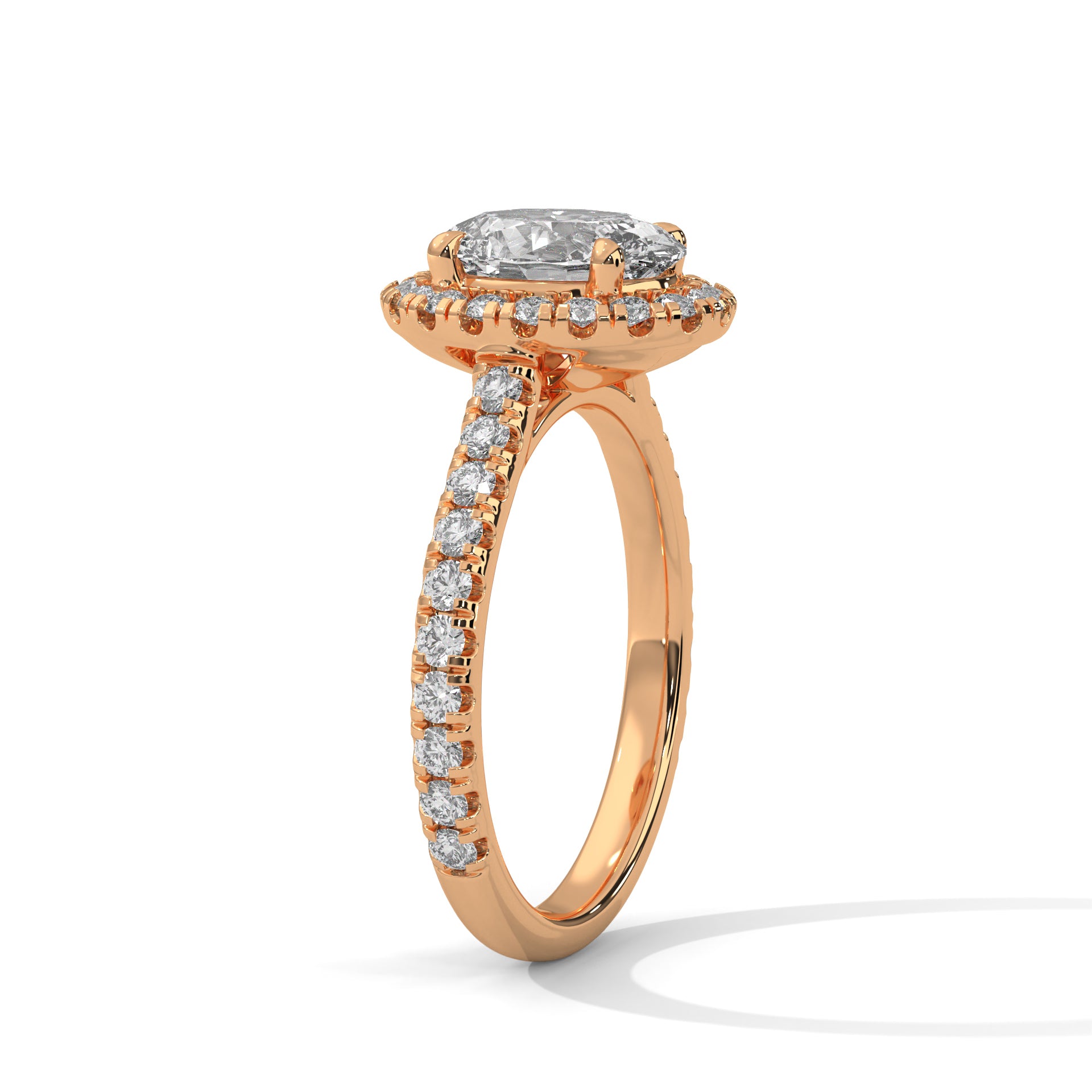 2 CARAT OVAL SOLITAIRE DIAMOND WITH SIDE STONES RING