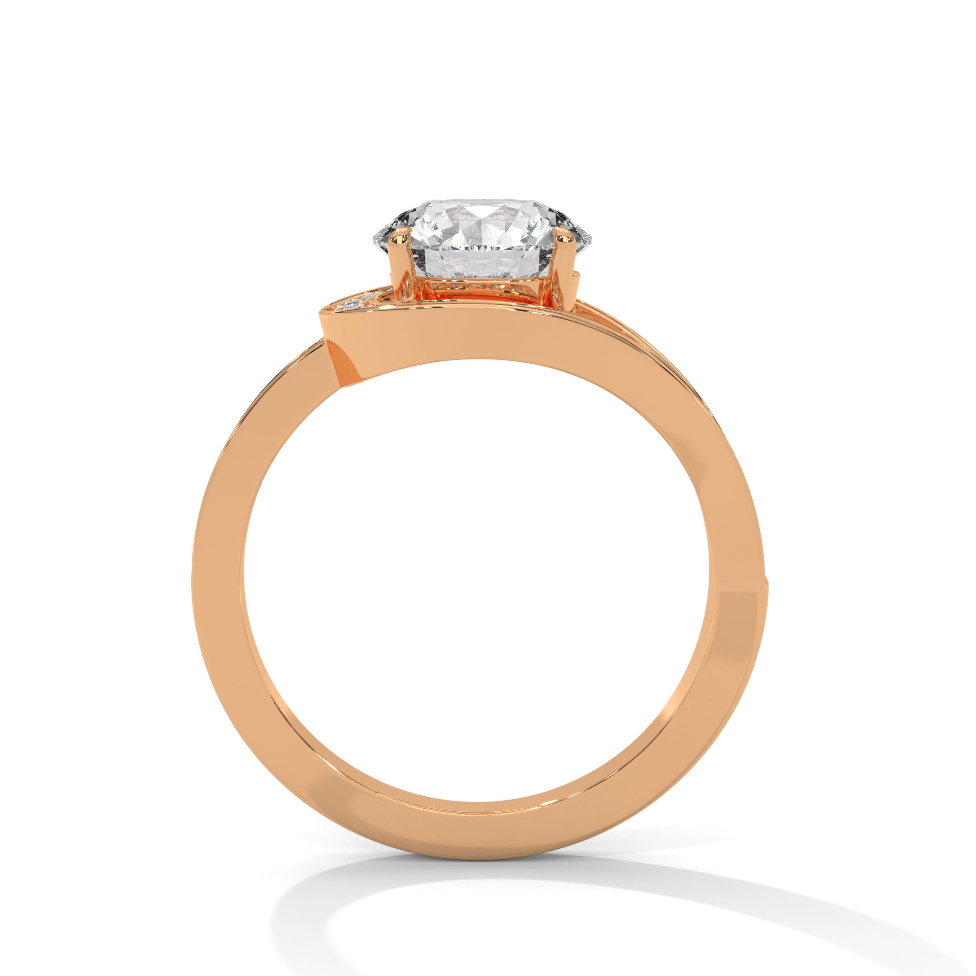 Elevate your elegance with our stunning unique round-shaped diamond ring