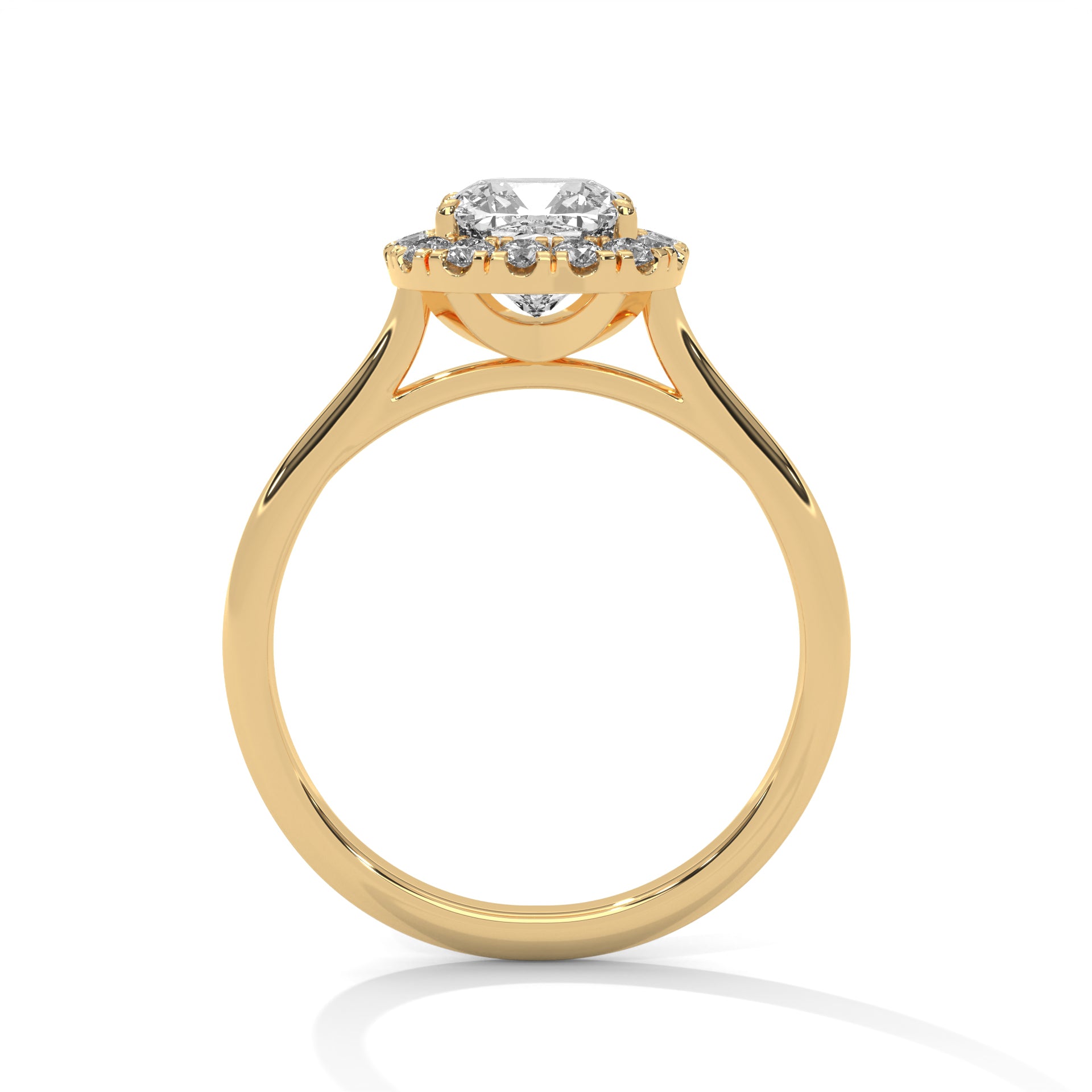 1.5 CARAT CUSHION SHAPE LAB GROWN DIAMOND WITH HALO RING