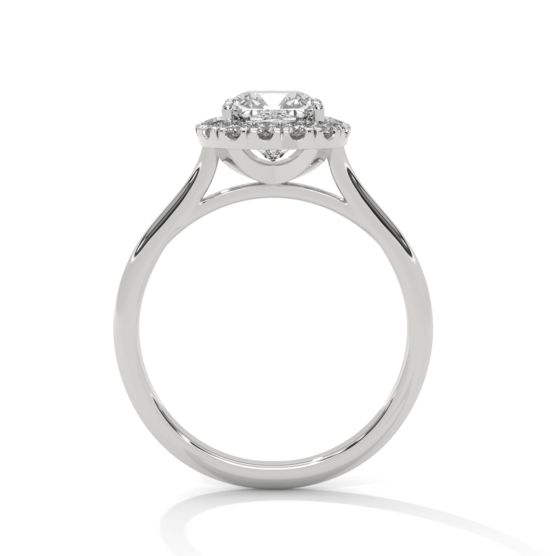 1.5 CARAT CUSHION SHAPE LAB GROWN DIAMOND WITH HALO RING