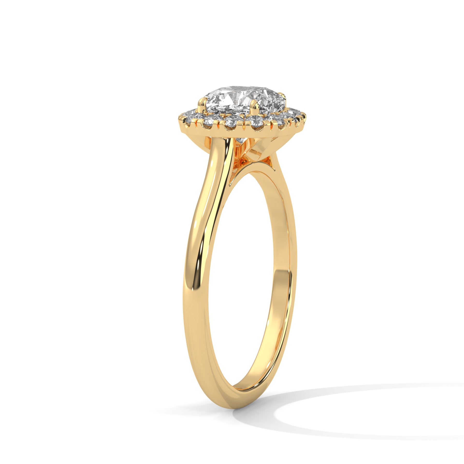 1.5 CARAT CUSHION SHAPE LAB GROWN DIAMOND WITH HALO RING