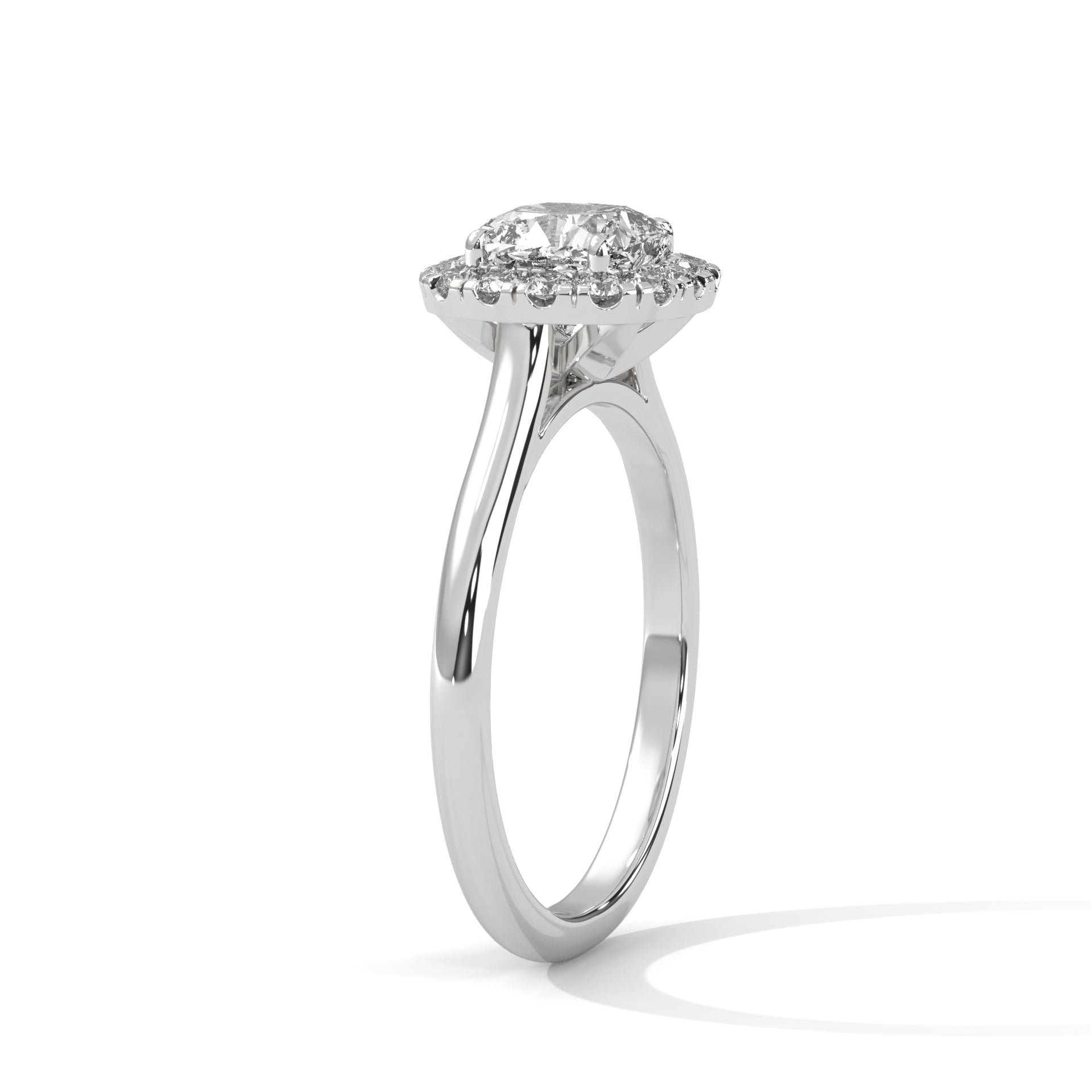 1.5 CARAT CUSHION SHAPE LAB GROWN DIAMOND WITH HALO RING