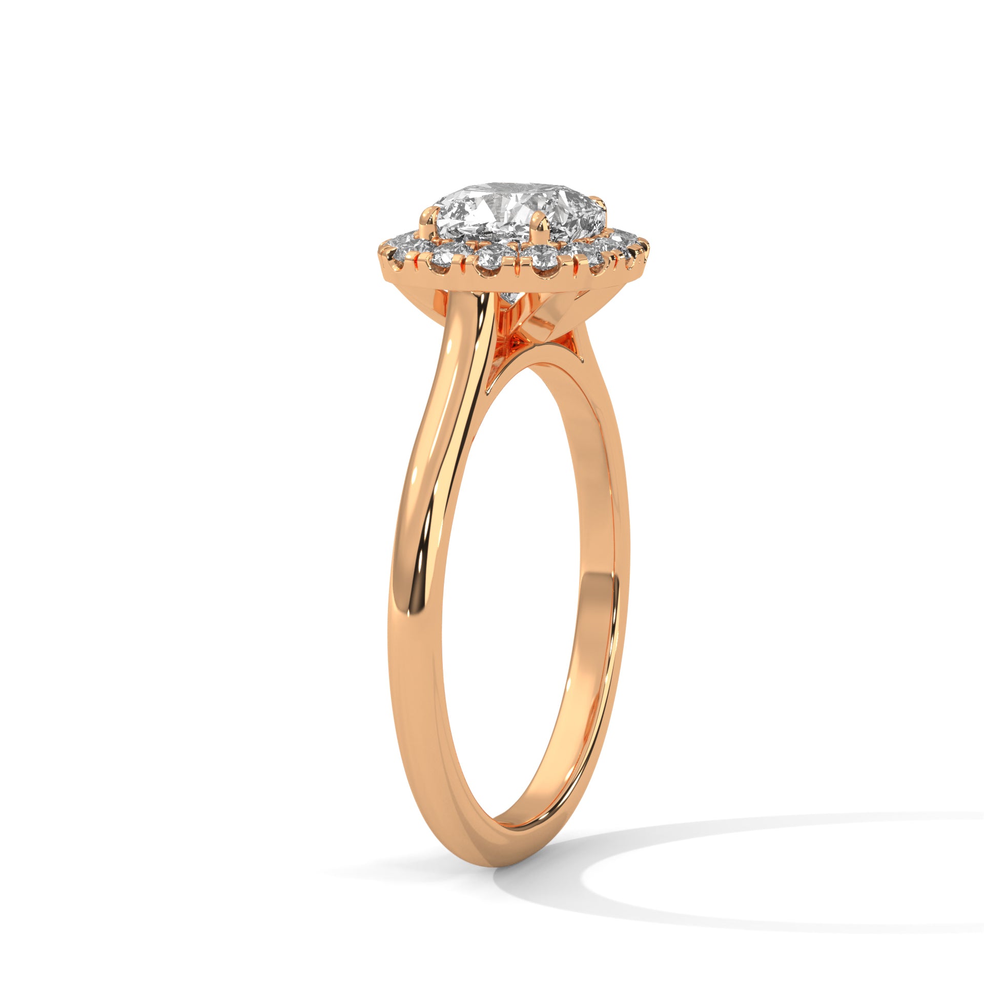 1.5 CARAT CUSHION SHAPE LAB GROWN DIAMOND WITH HALO RING