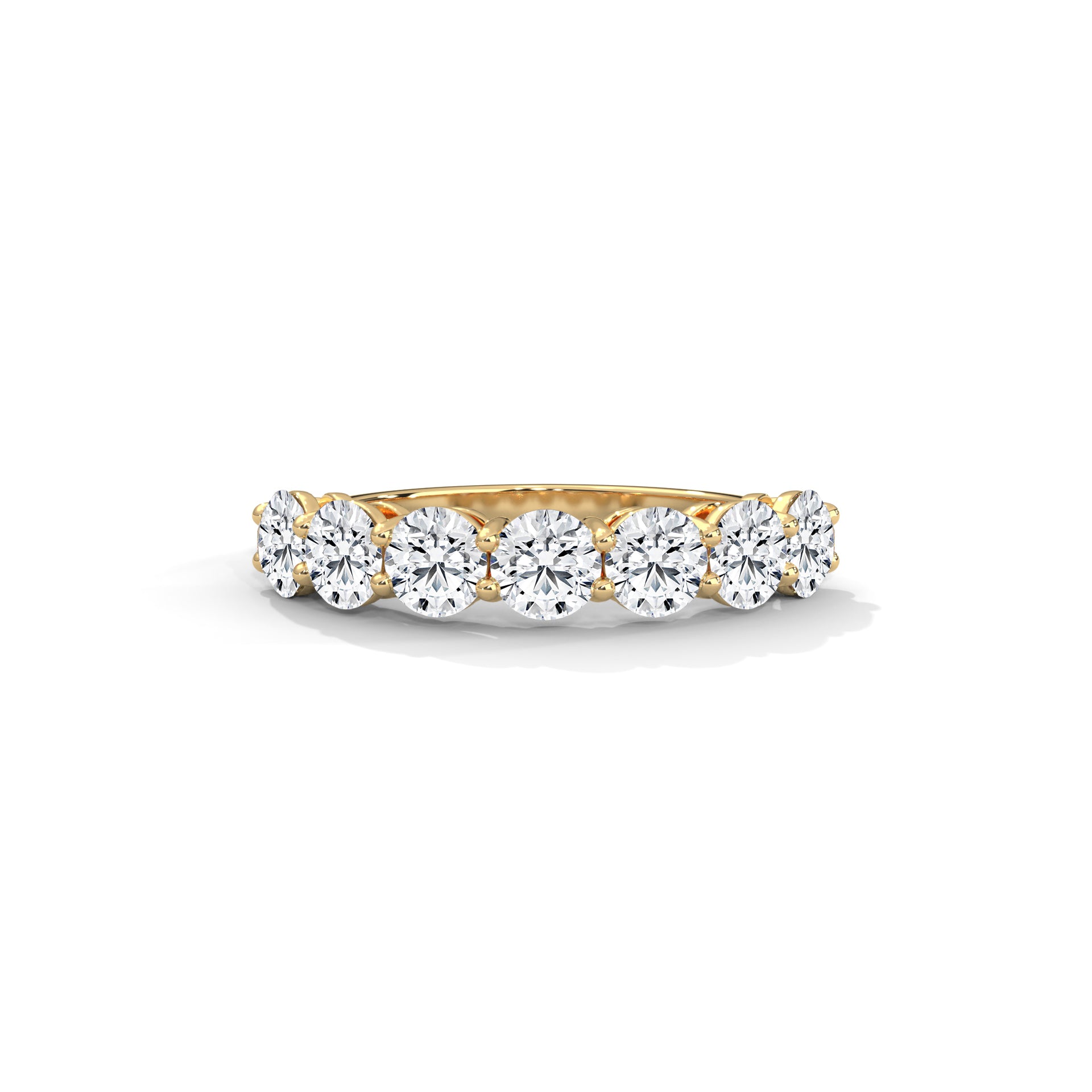 Round Cut Half Eternity Ring