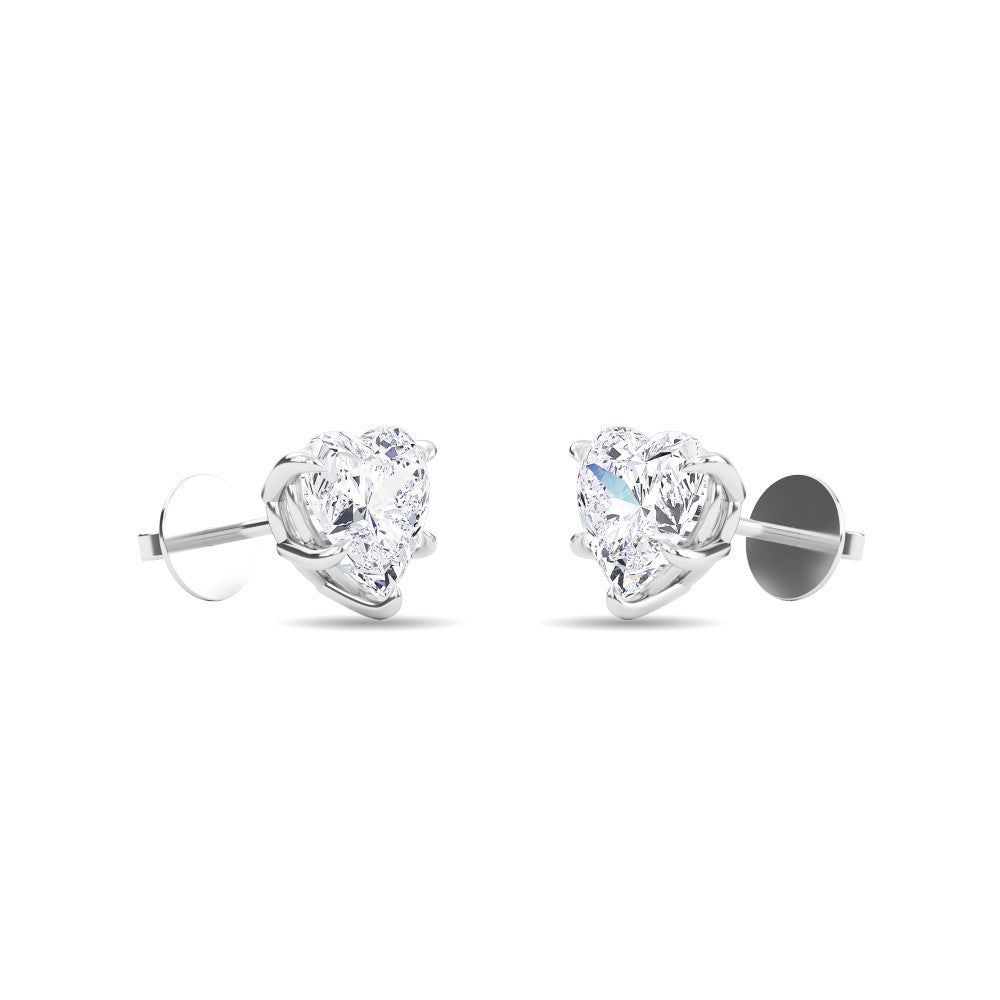1 - 1 Carat Labgrown Diamond Heart cut Earring Tops | ATYANTA JEWELS