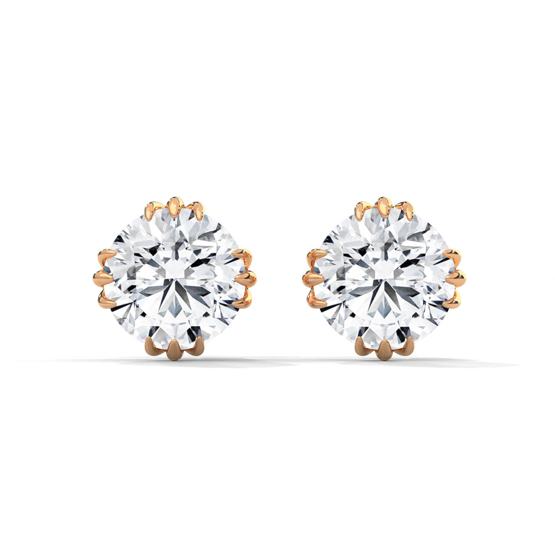 1.3 CARAT ROUND CUT SOLITAIRE STUDS