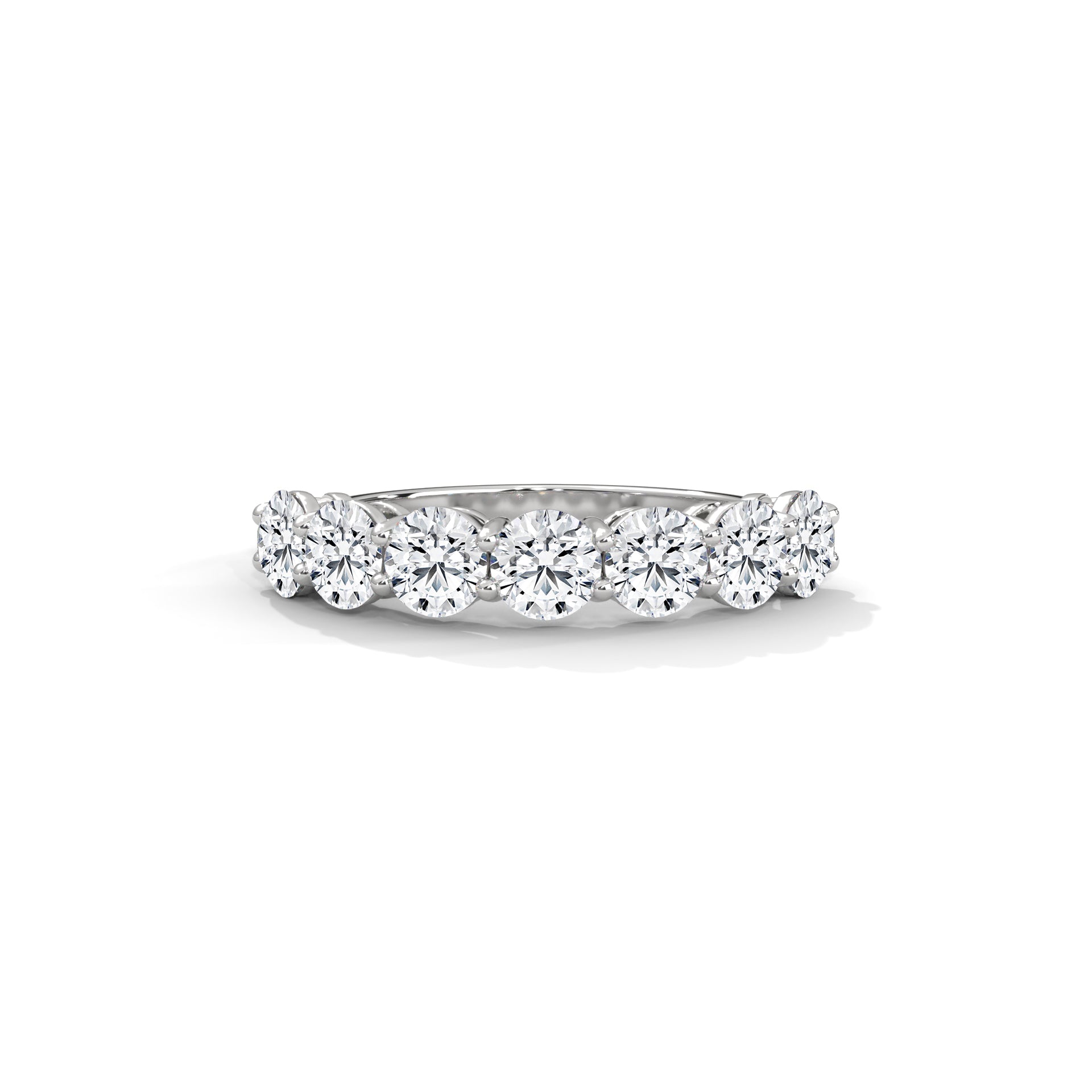 Round Cut Half Eternity Ring