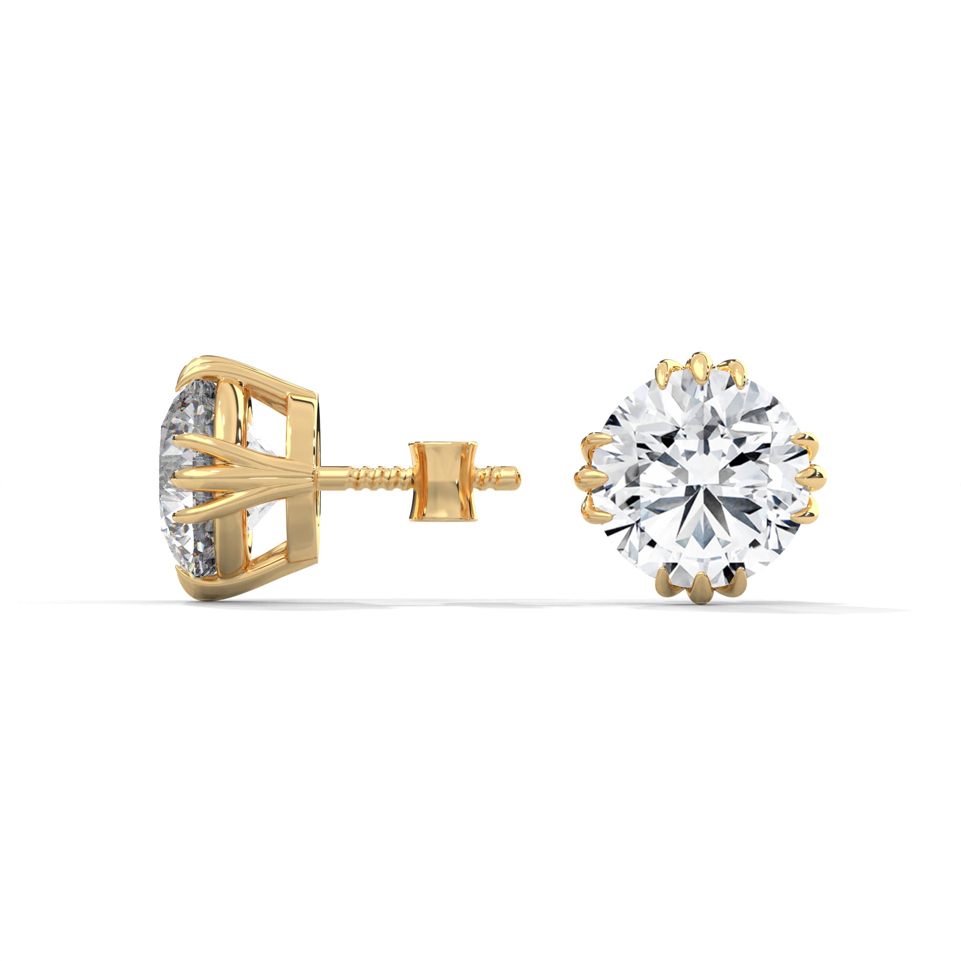1.3 CARAT ROUND CUT SOLITAIRE STUDS