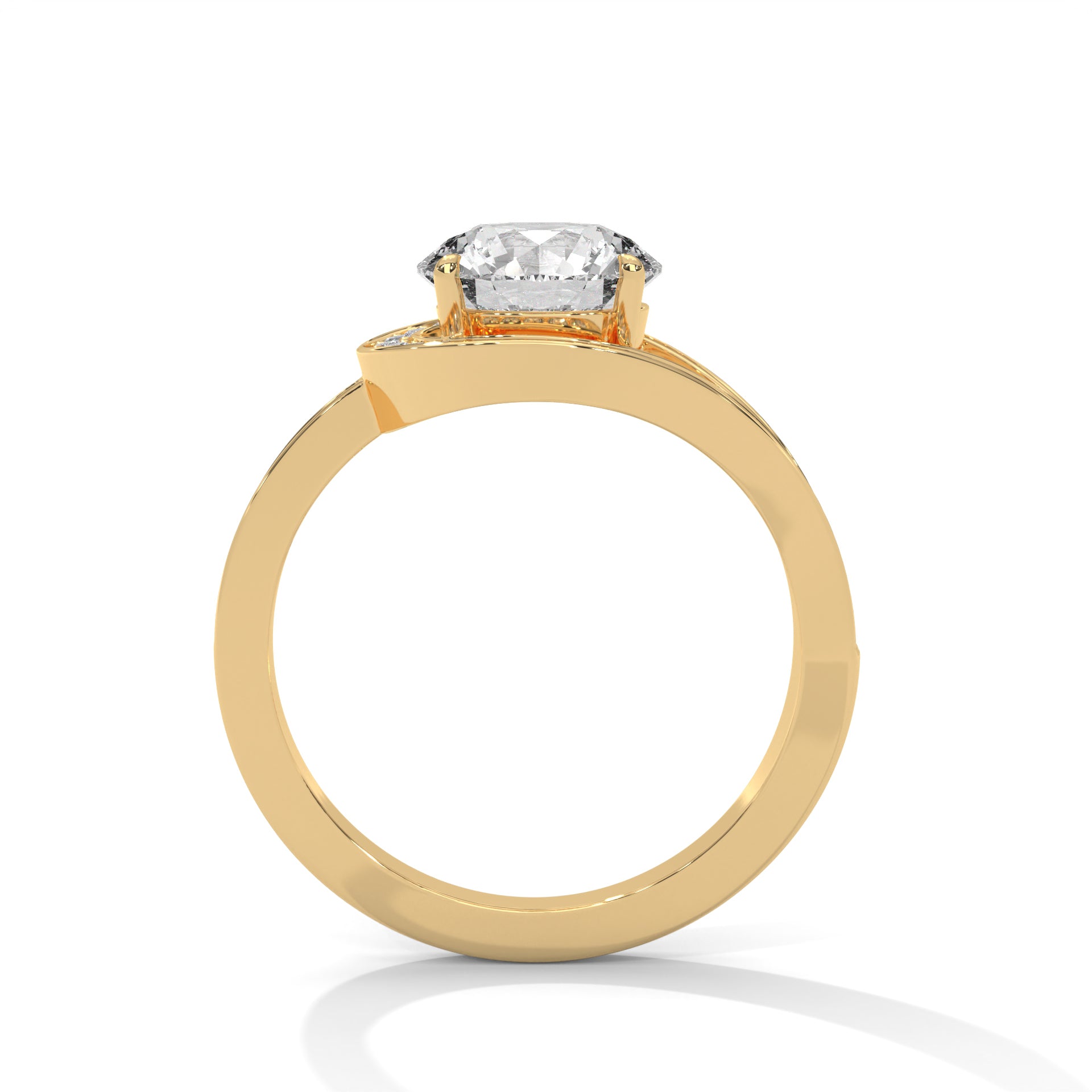 Elevate your elegance with our stunning unique round-shaped diamond ring