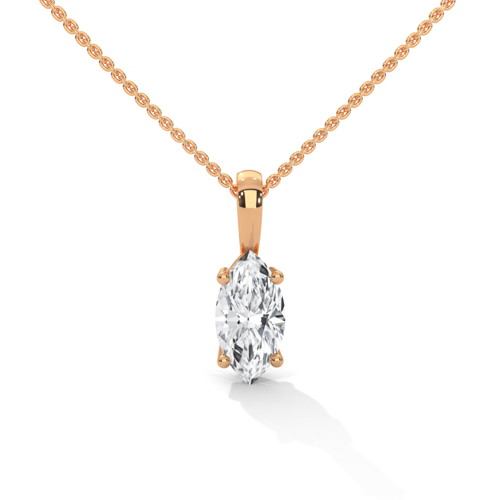 1.00 CARAT SOLITAIRE MARQUISE PENDENT