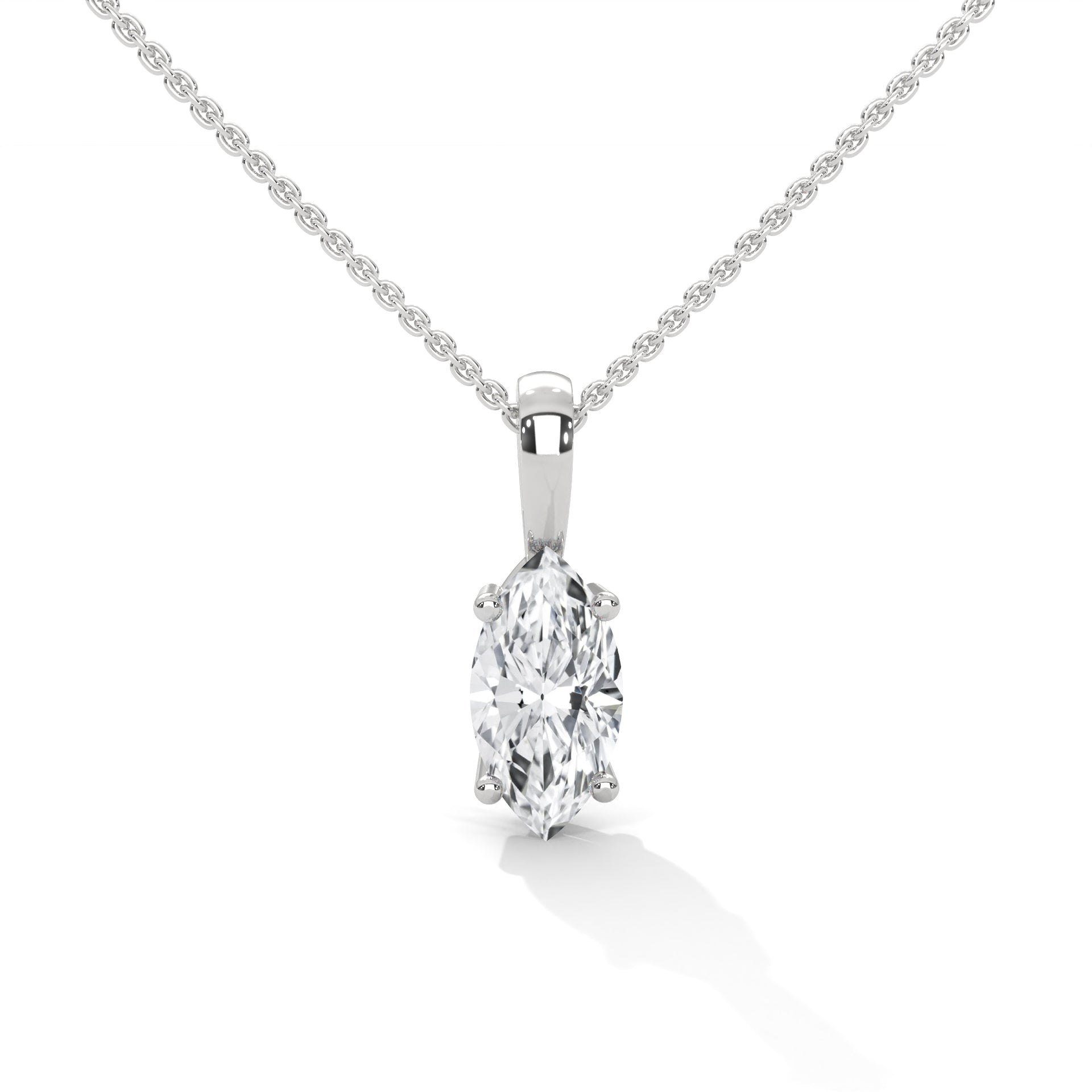 1.00 CARAT SOLITAIRE MARQUISE PENDENT