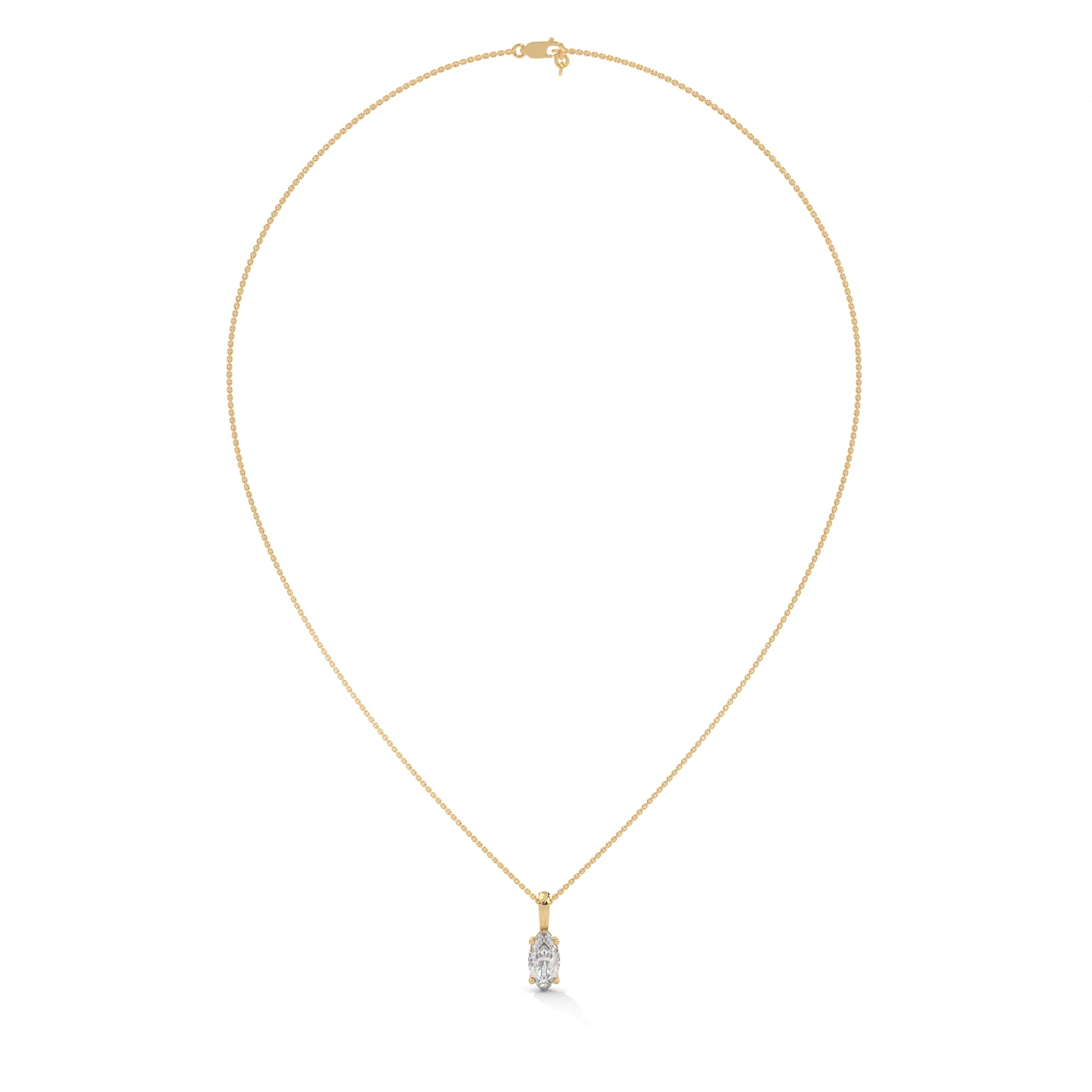 1.00 CARAT SOLITAIRE MARQUISE PENDENT