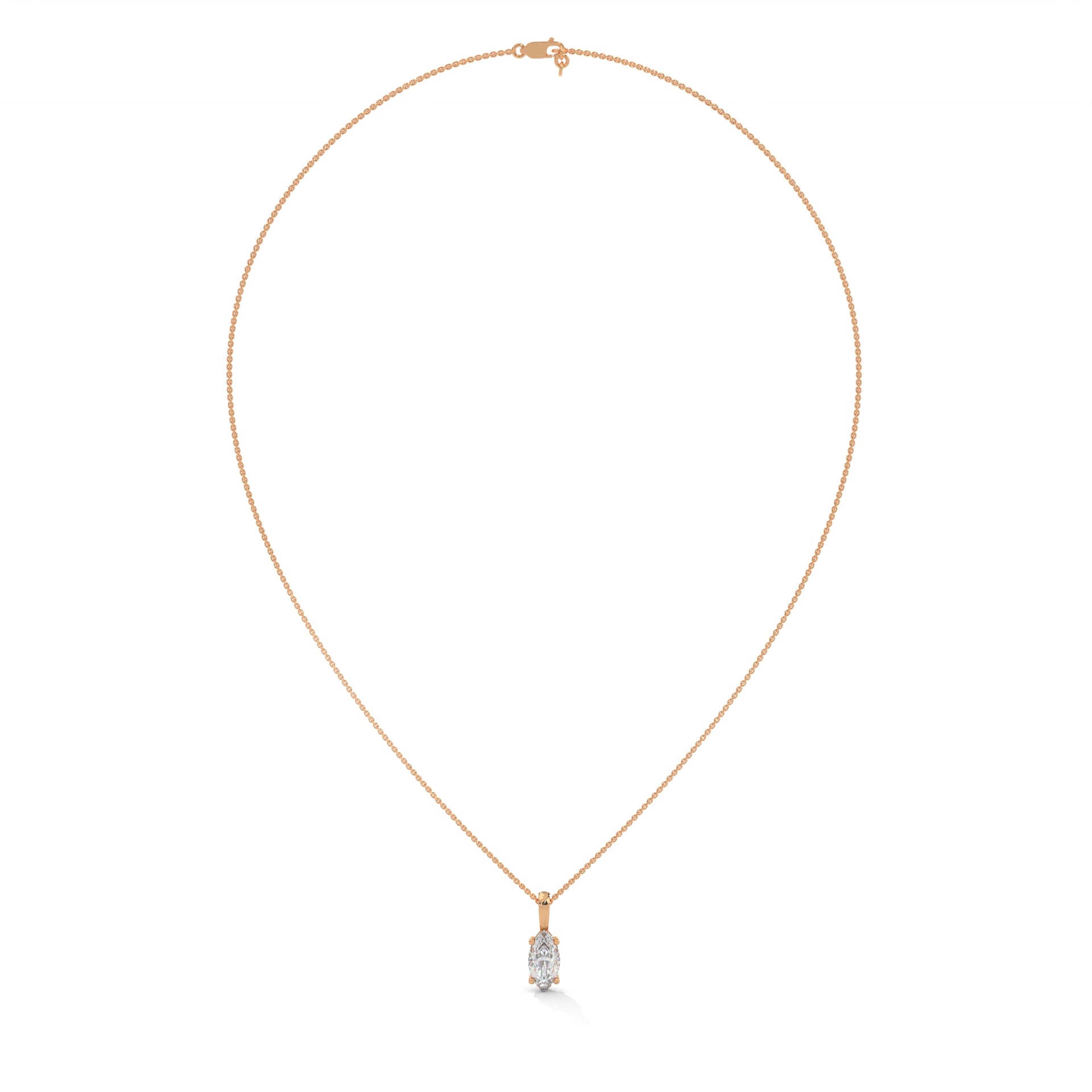 1.00 CARAT SOLITAIRE MARQUISE PENDENT