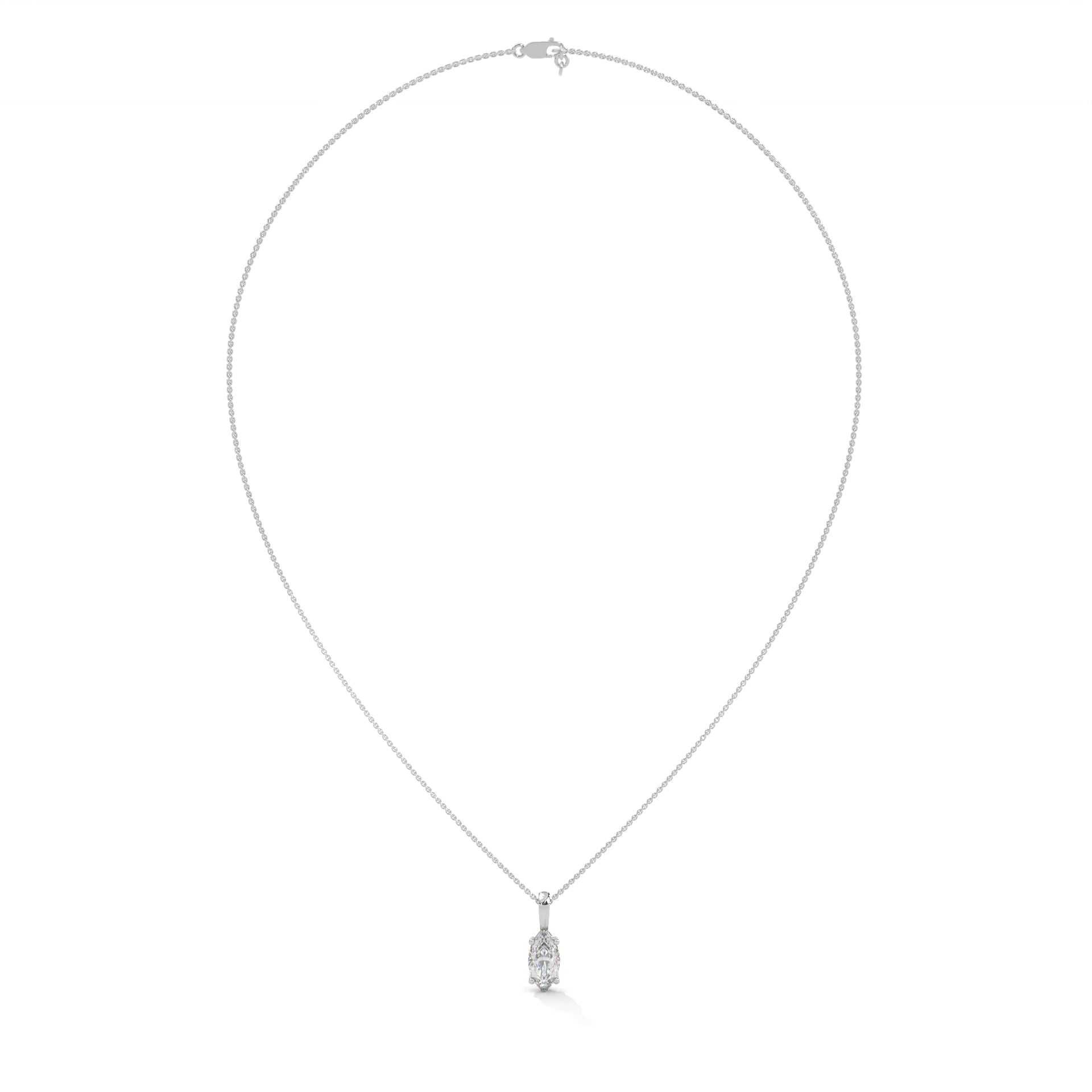 1.00 CARAT SOLITAIRE MARQUISE PENDENT