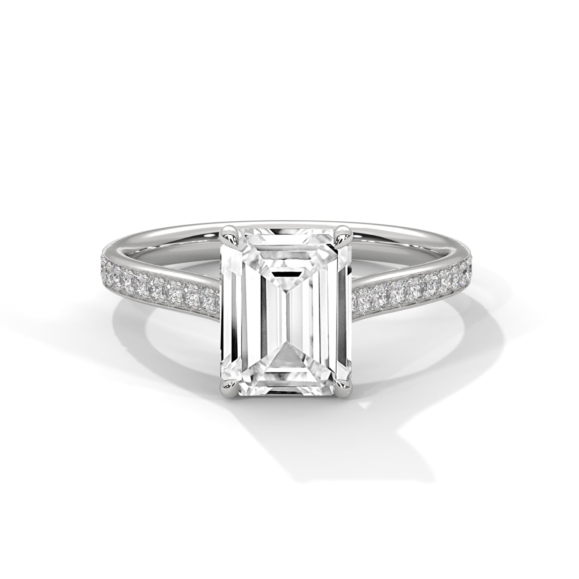 2 CARAT EMERALD SHAPE DIAMOND RING