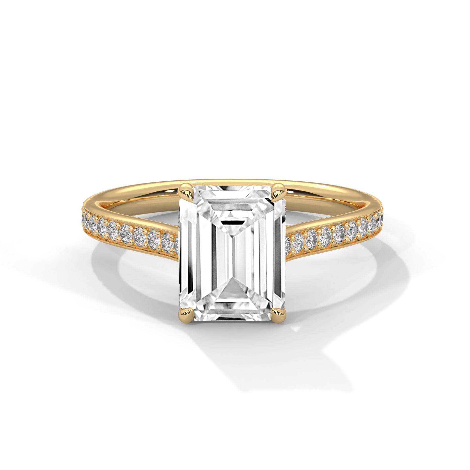2 CARAT EMERALD SHAPE DIAMOND RING