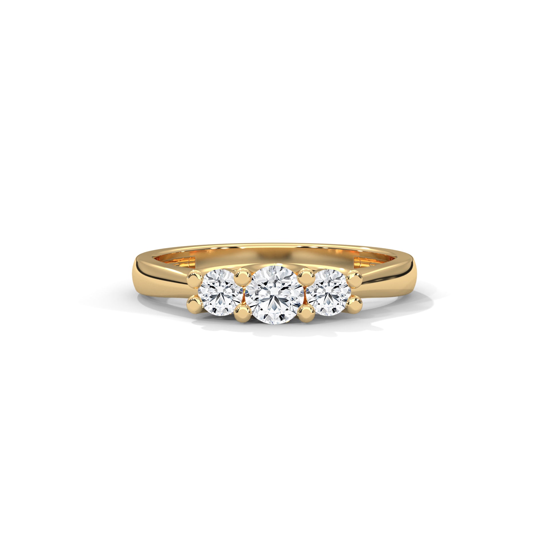 Round Diamond Trilogy Ring