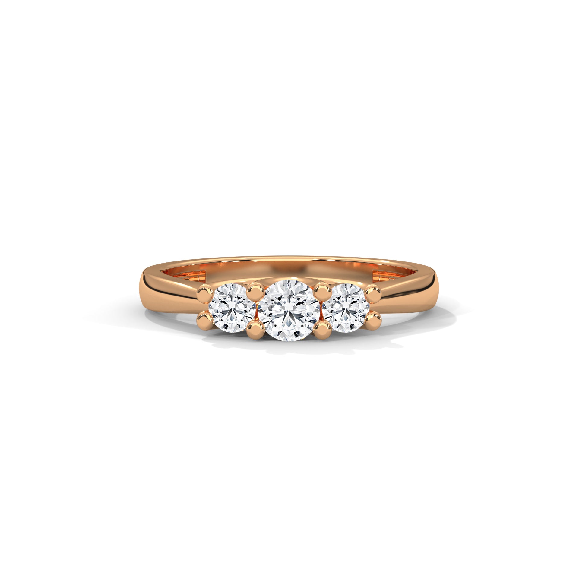Round Diamond Trilogy Ring