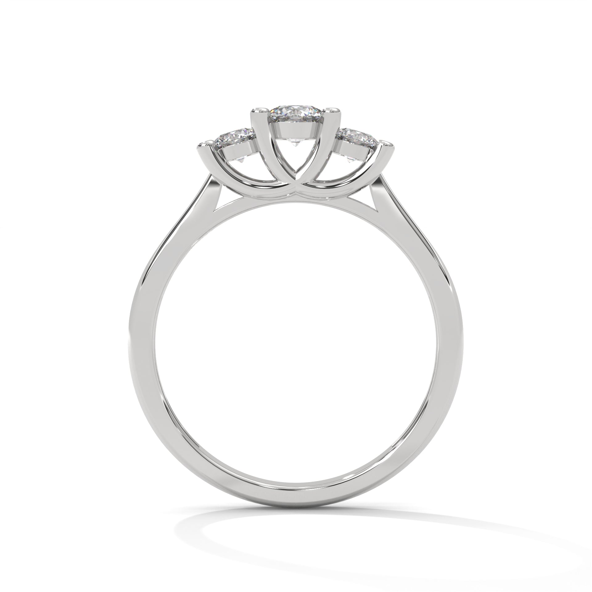 Round Diamond Trilogy Ring