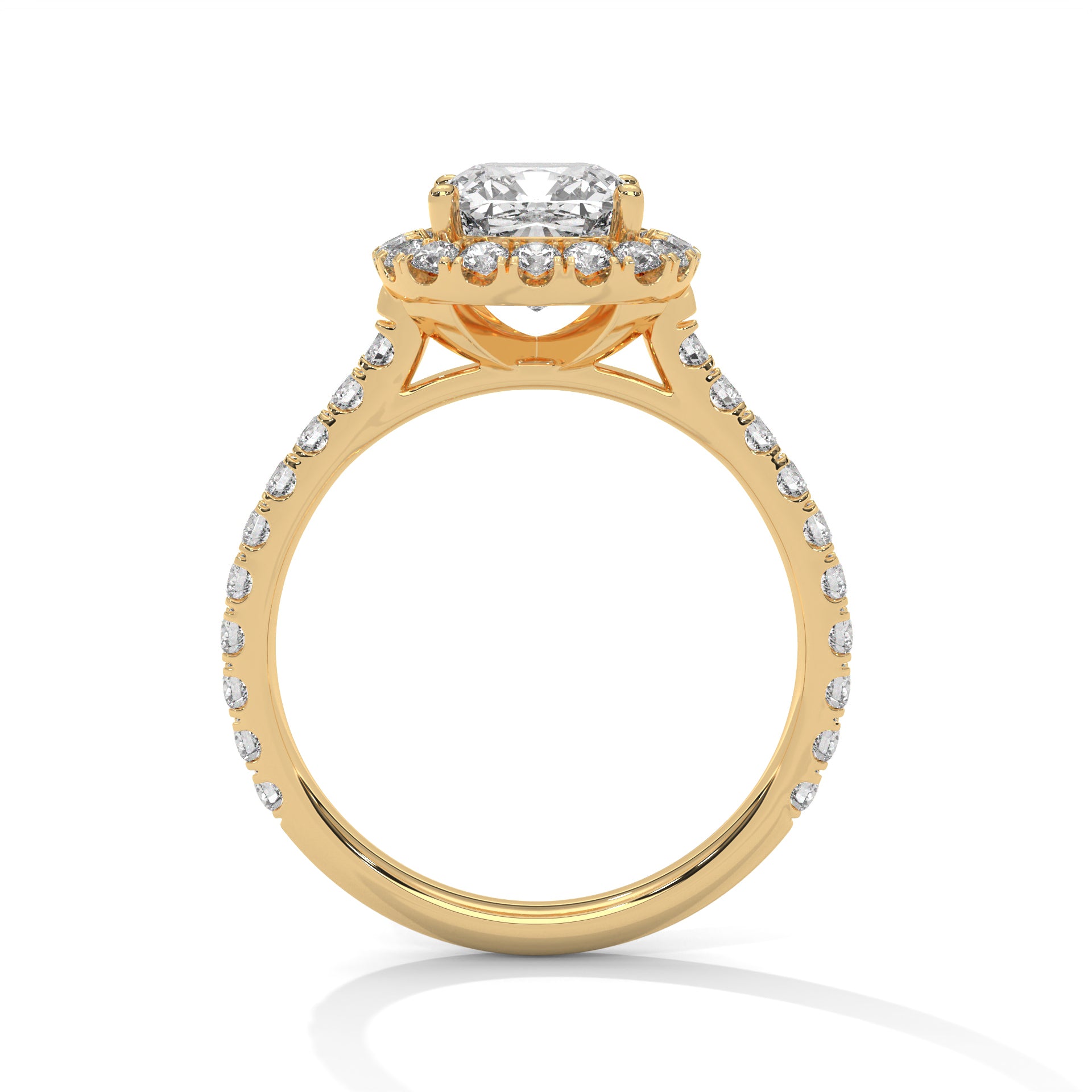 2 Carat Cushion Shape Diamond With Halo Ring