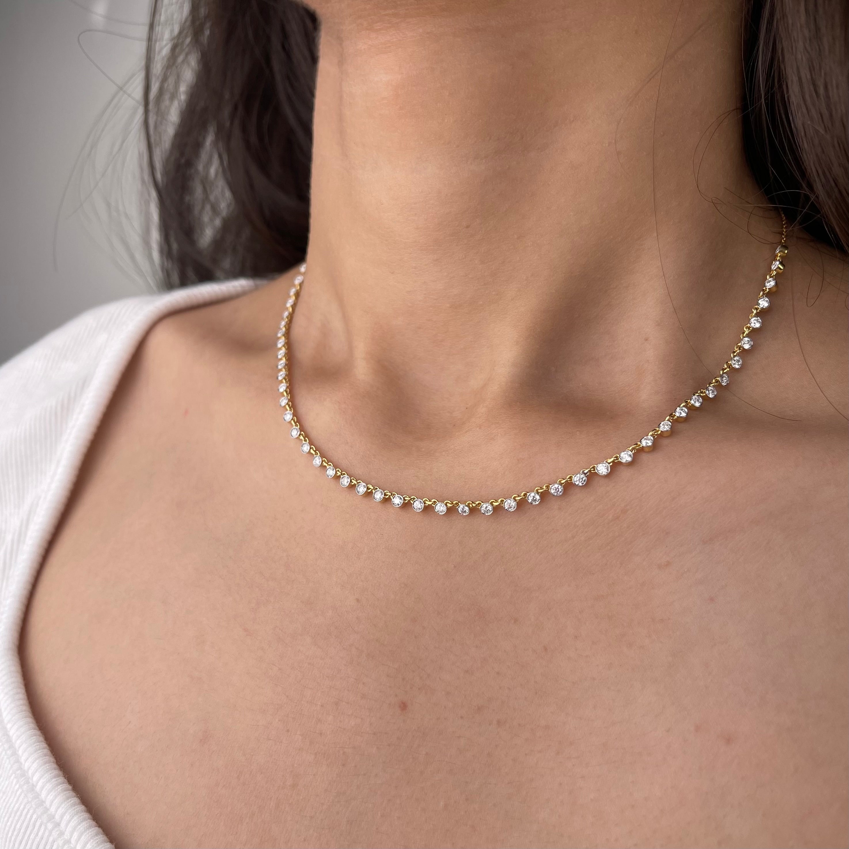 Tennis Bling Lab Grown Diamond Necklace