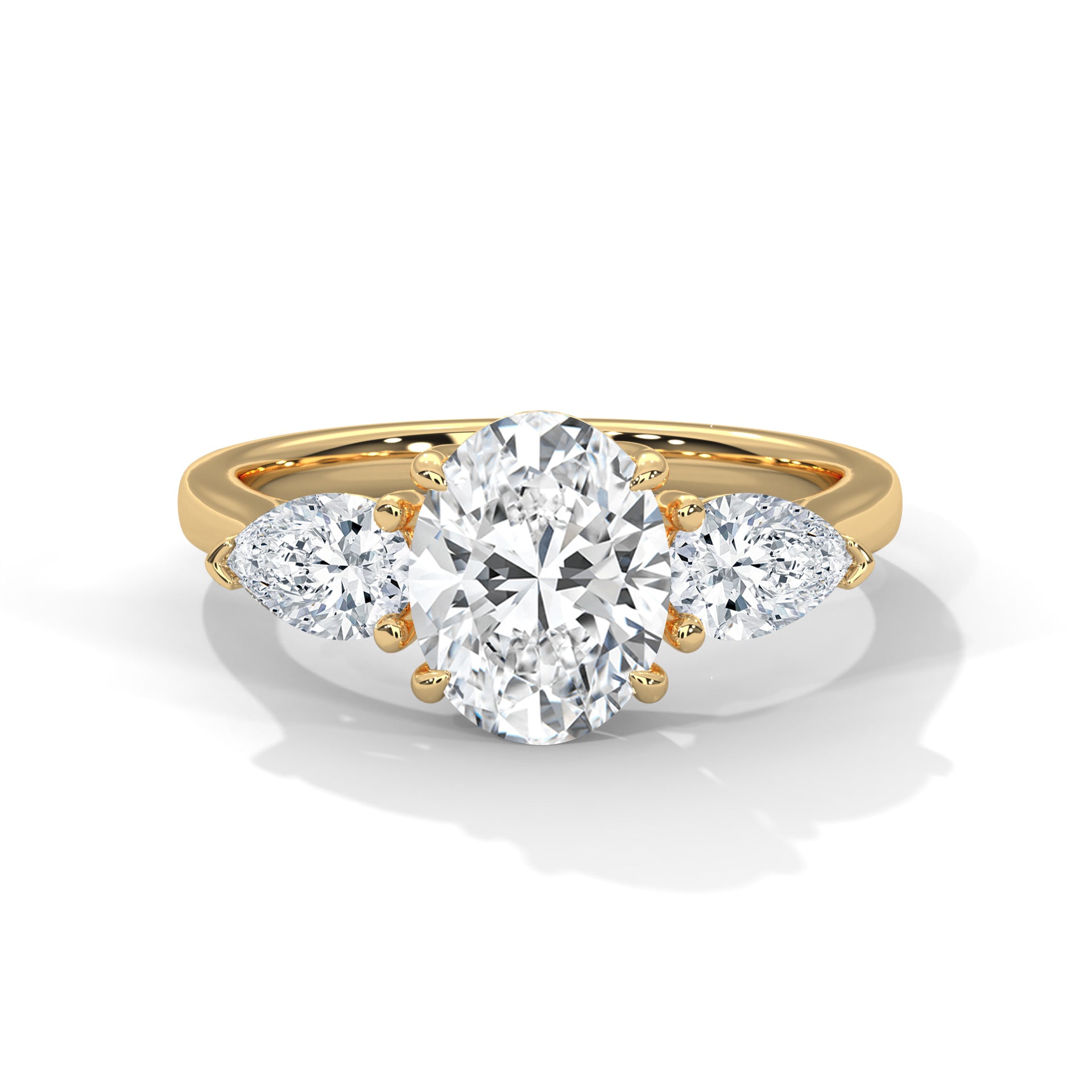 OVAL AND PEAR SHAPE DIAMOND RING