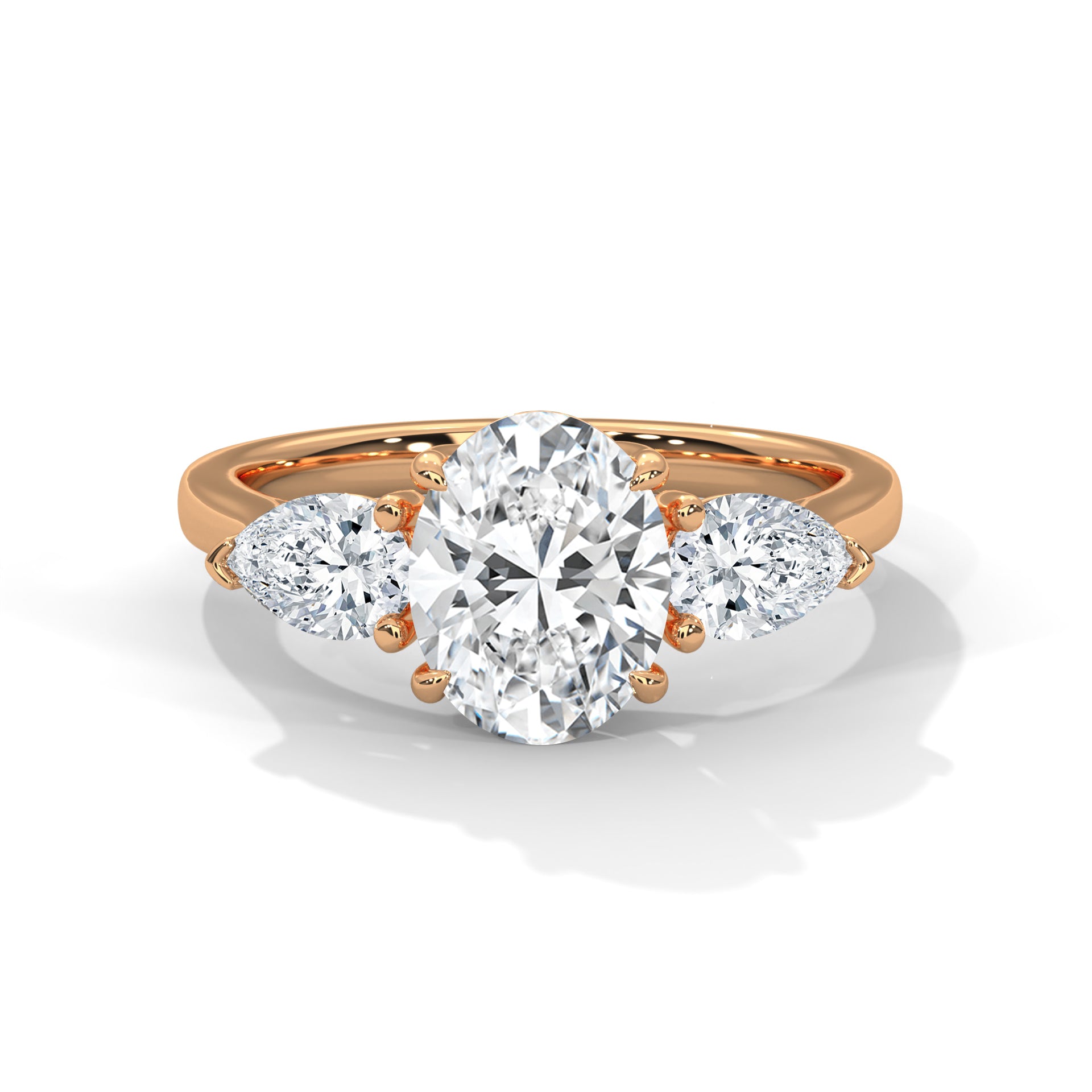 OVAL AND PEAR SHAPE DIAMOND RING