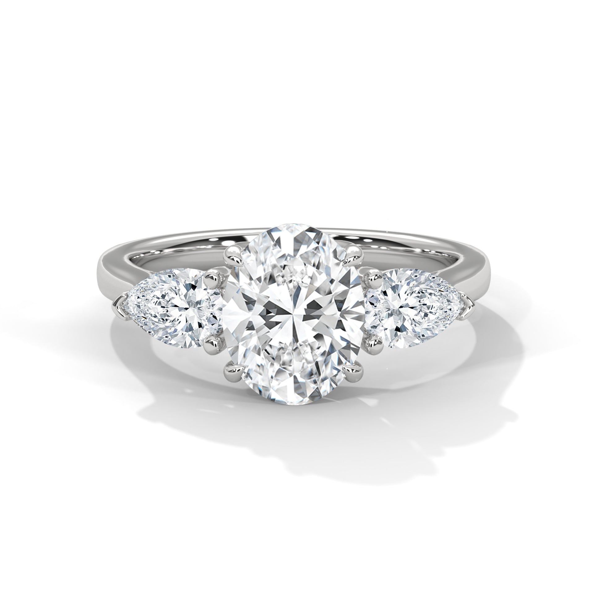 OVAL AND PEAR SHAPE DIAMOND RING