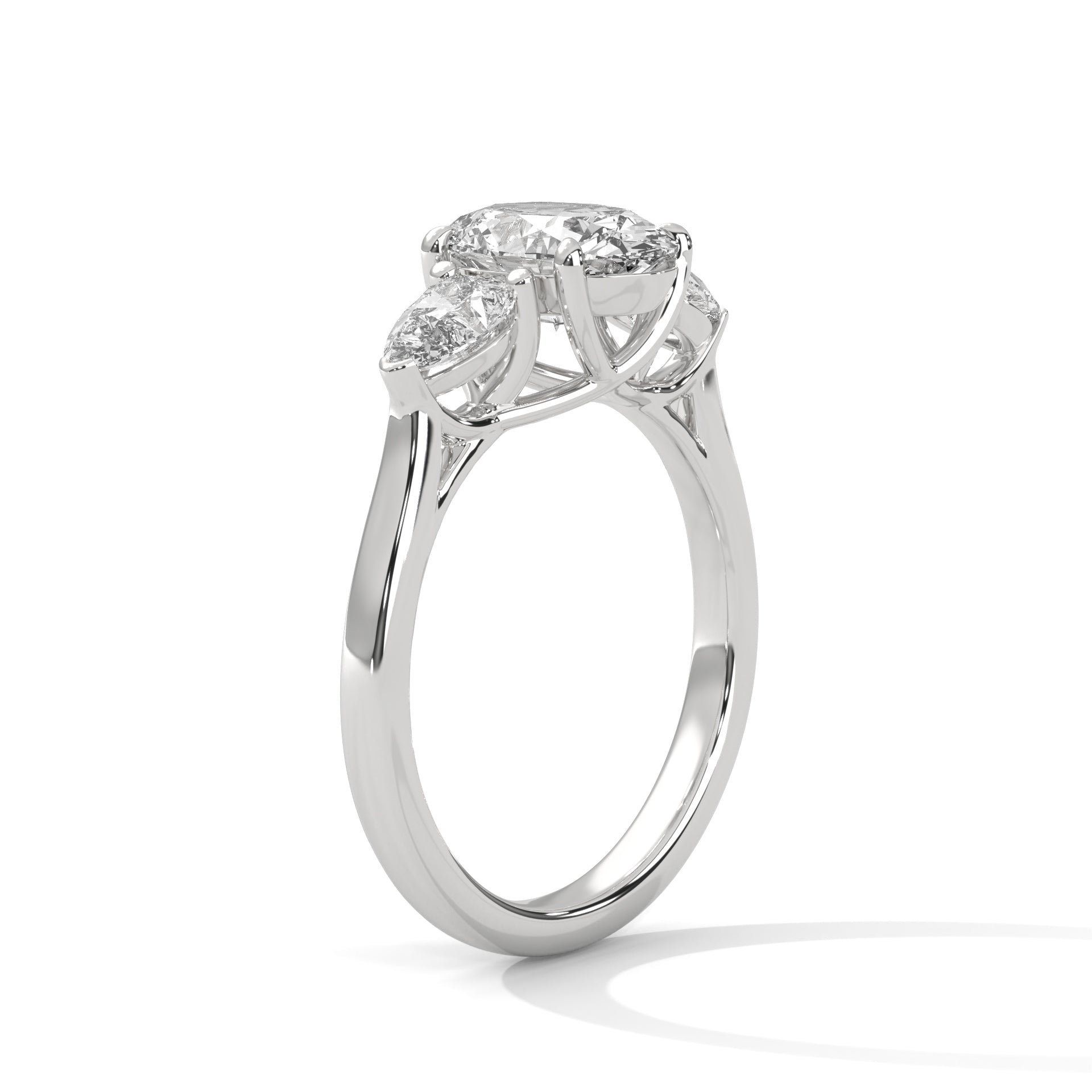OVAL AND PEAR SHAPE DIAMOND RING