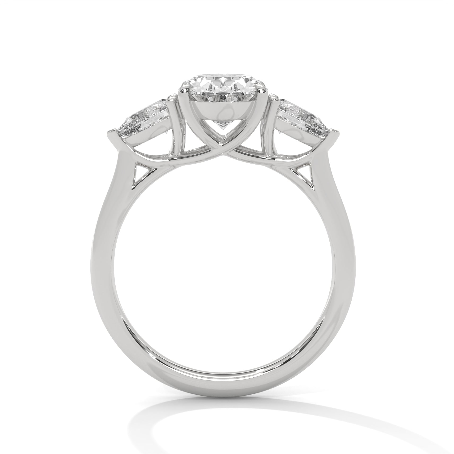 OVAL AND PEAR SHAPE DIAMOND RING
