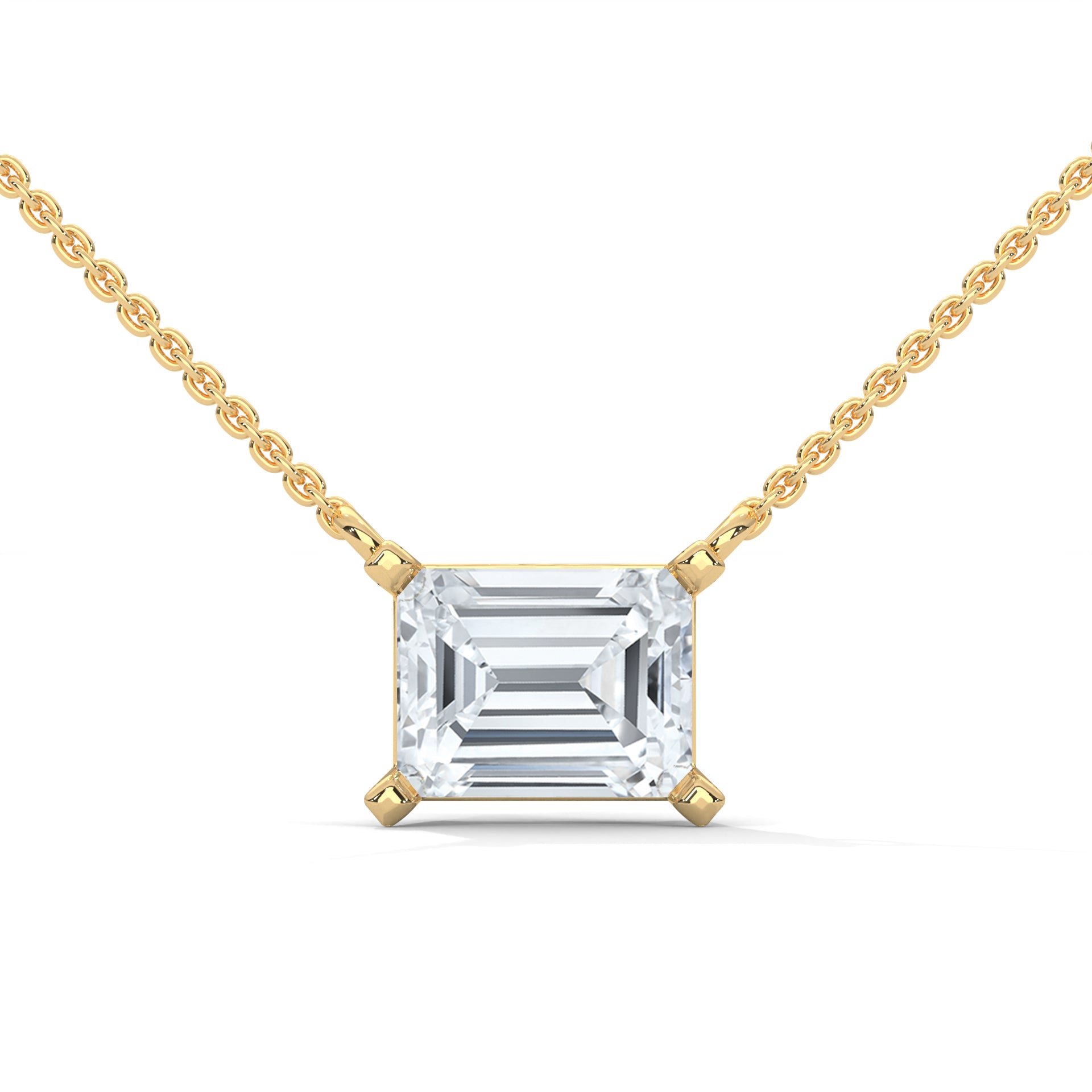 1.00 CARAT SOLITAIRE EMERALD PENDENT