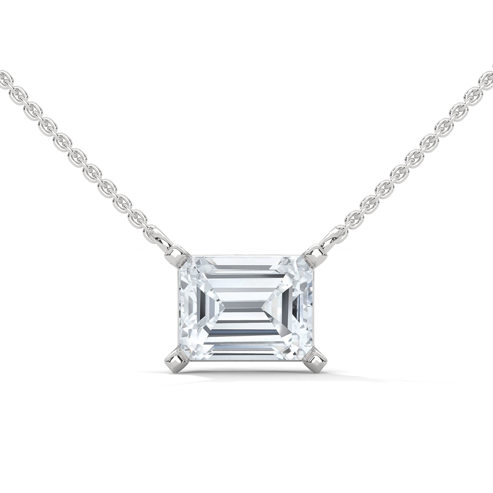 1.00 CARAT SOLITAIRE EMERALD PENDENT
