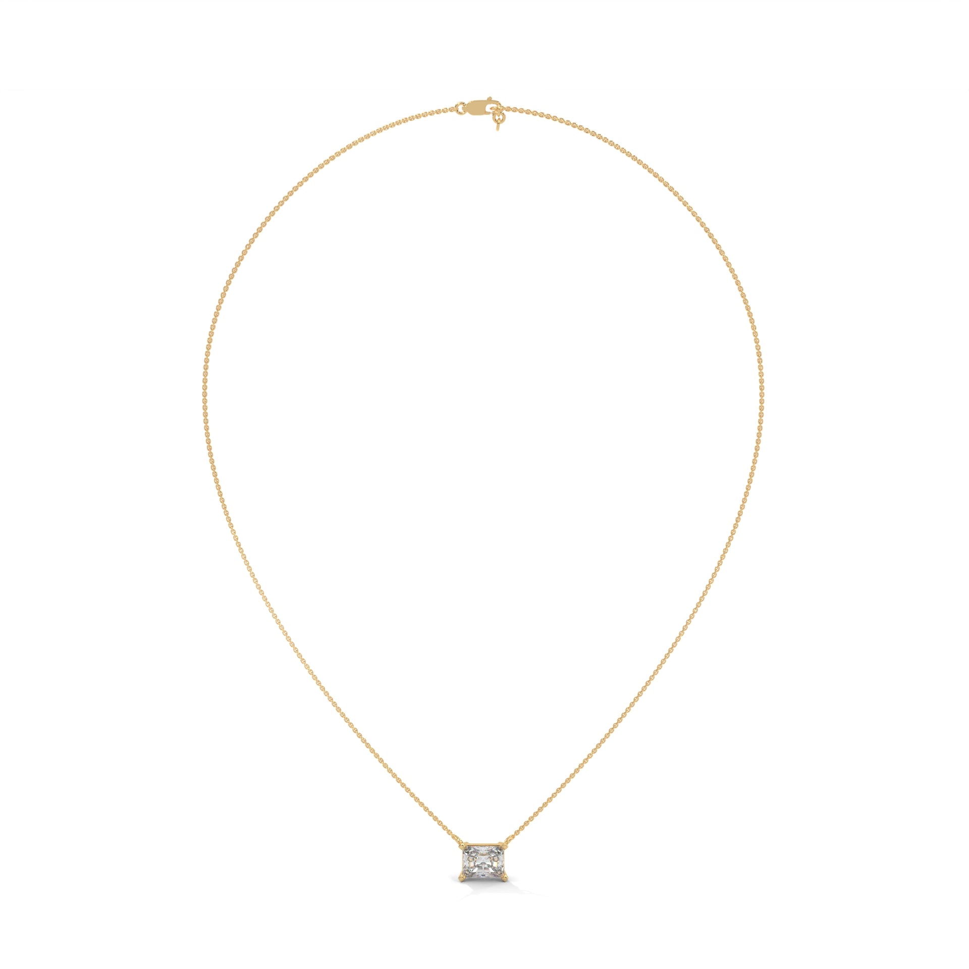1.00 CARAT SOLITAIRE EMERALD PENDENT