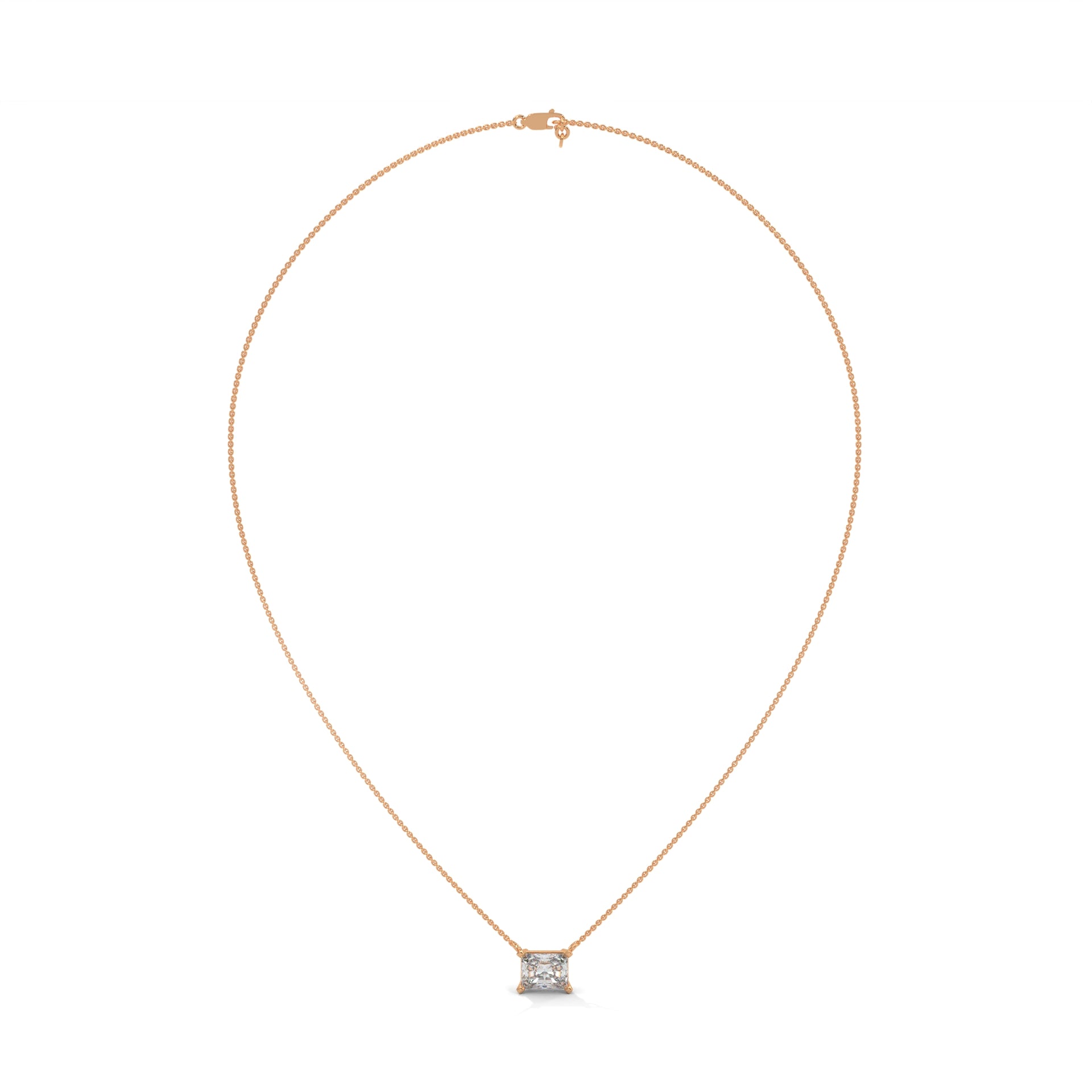 1.00 CARAT SOLITAIRE EMERALD PENDENT