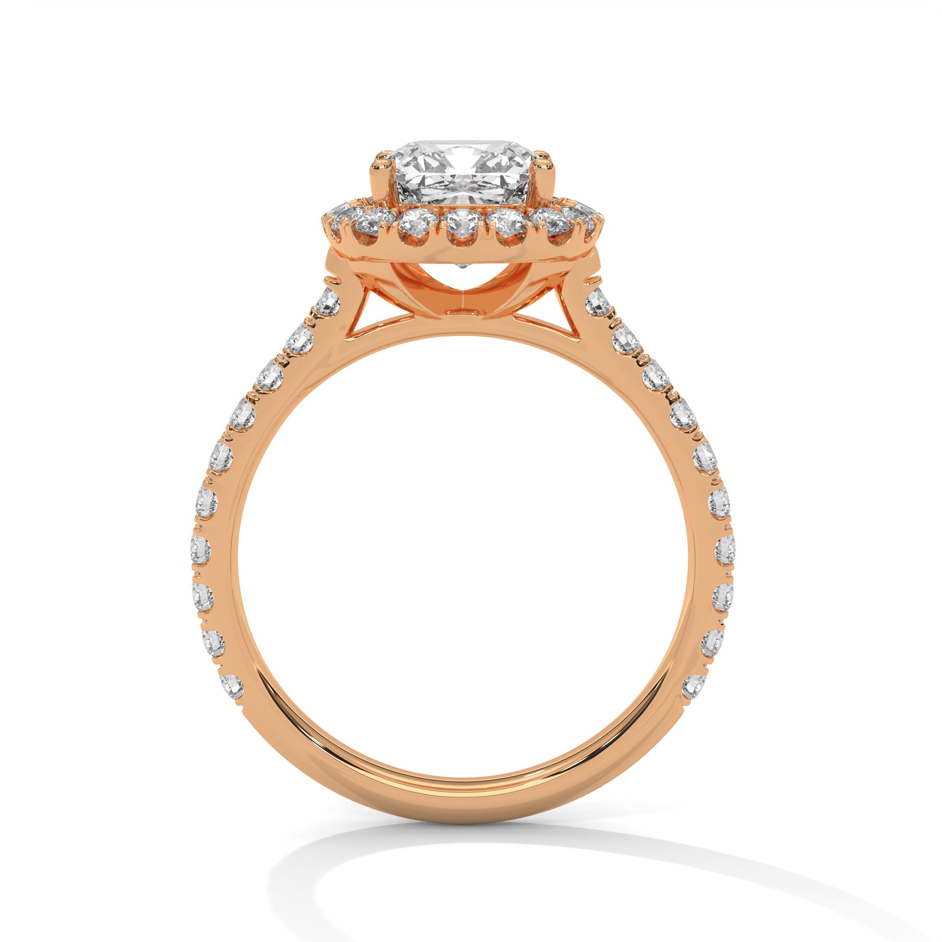 2 Carat Cushion Shape Diamond With Halo Ring