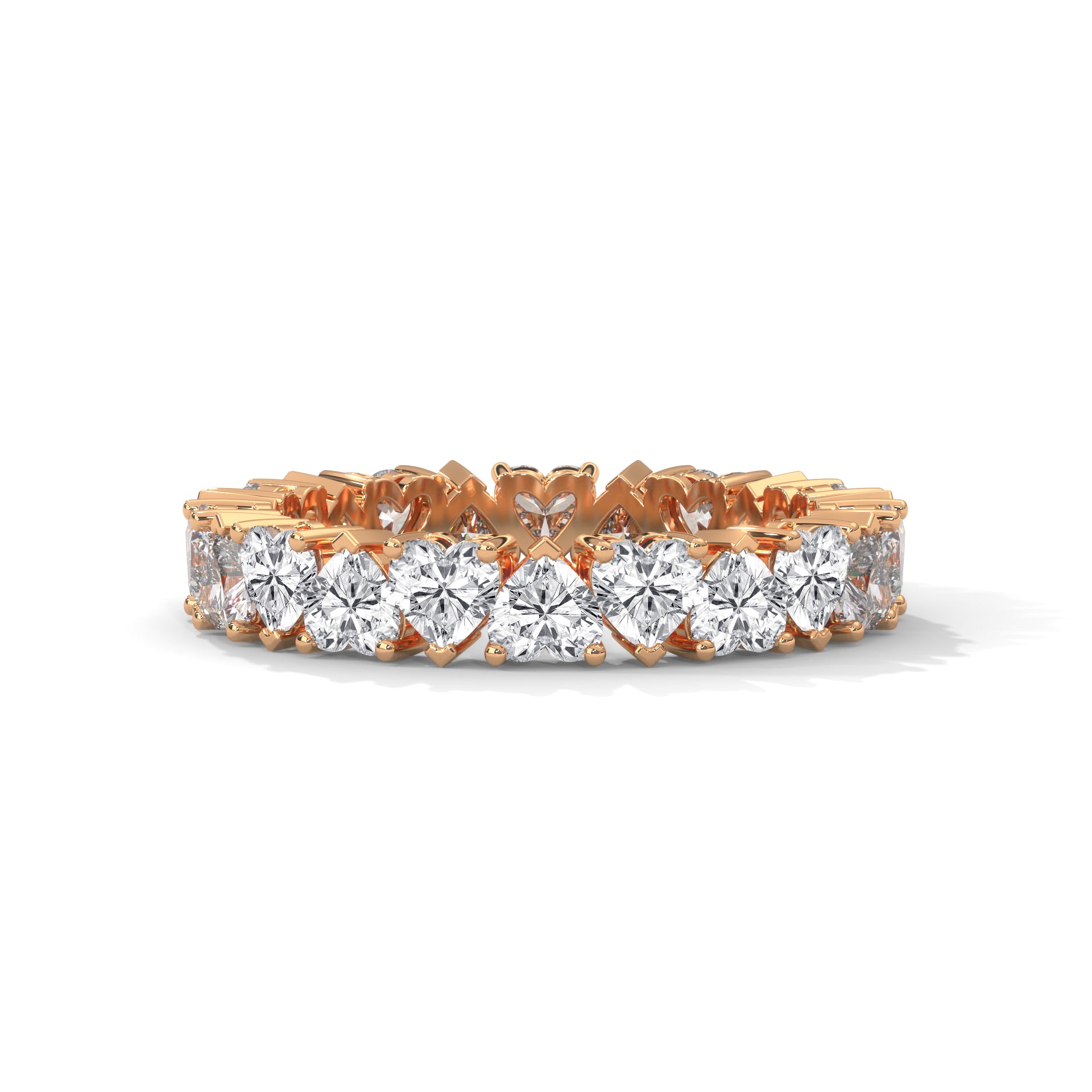 Heart Shape Eternity Band