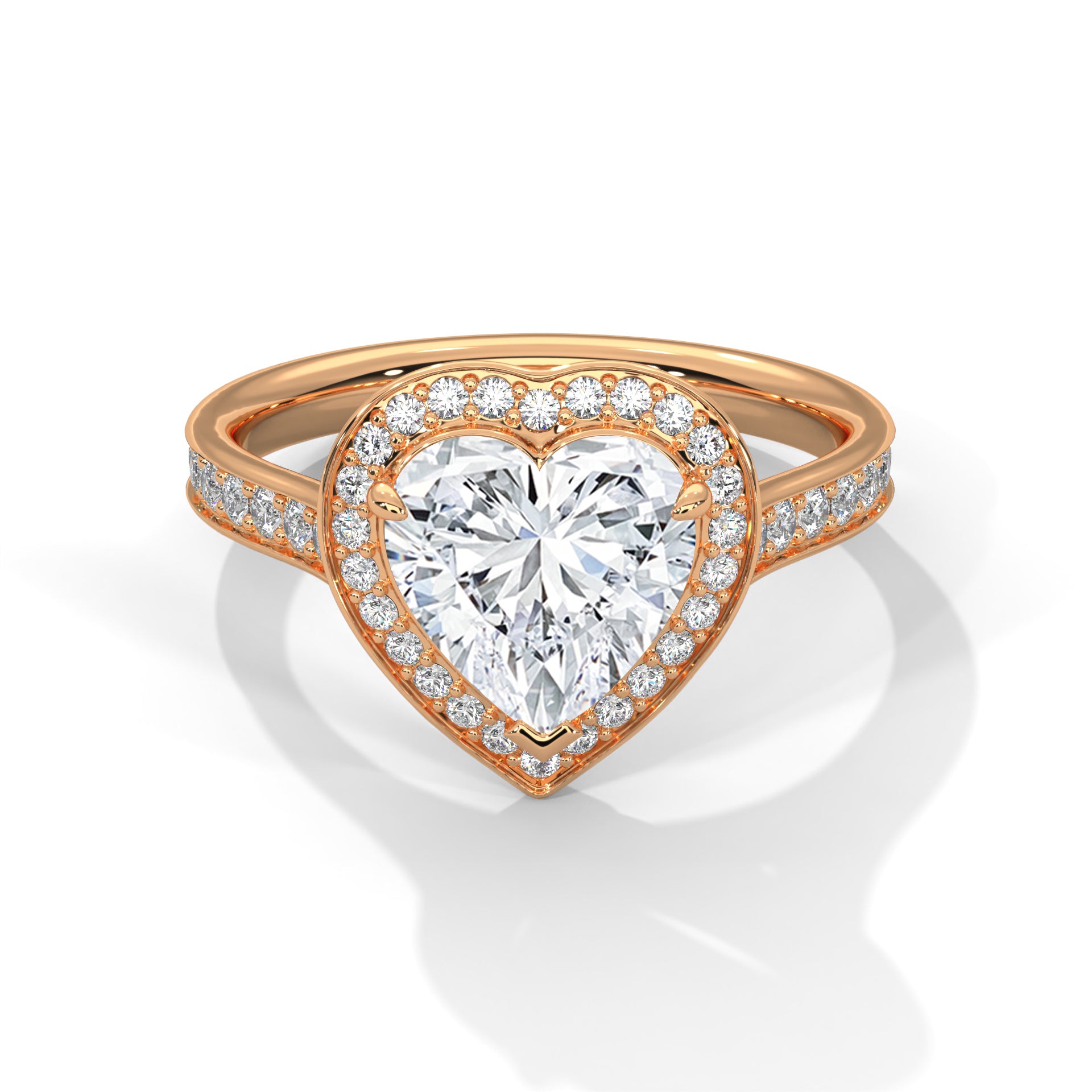 2 CARAT HEART SHAPE WITH HALO ENGAGEMENT RING