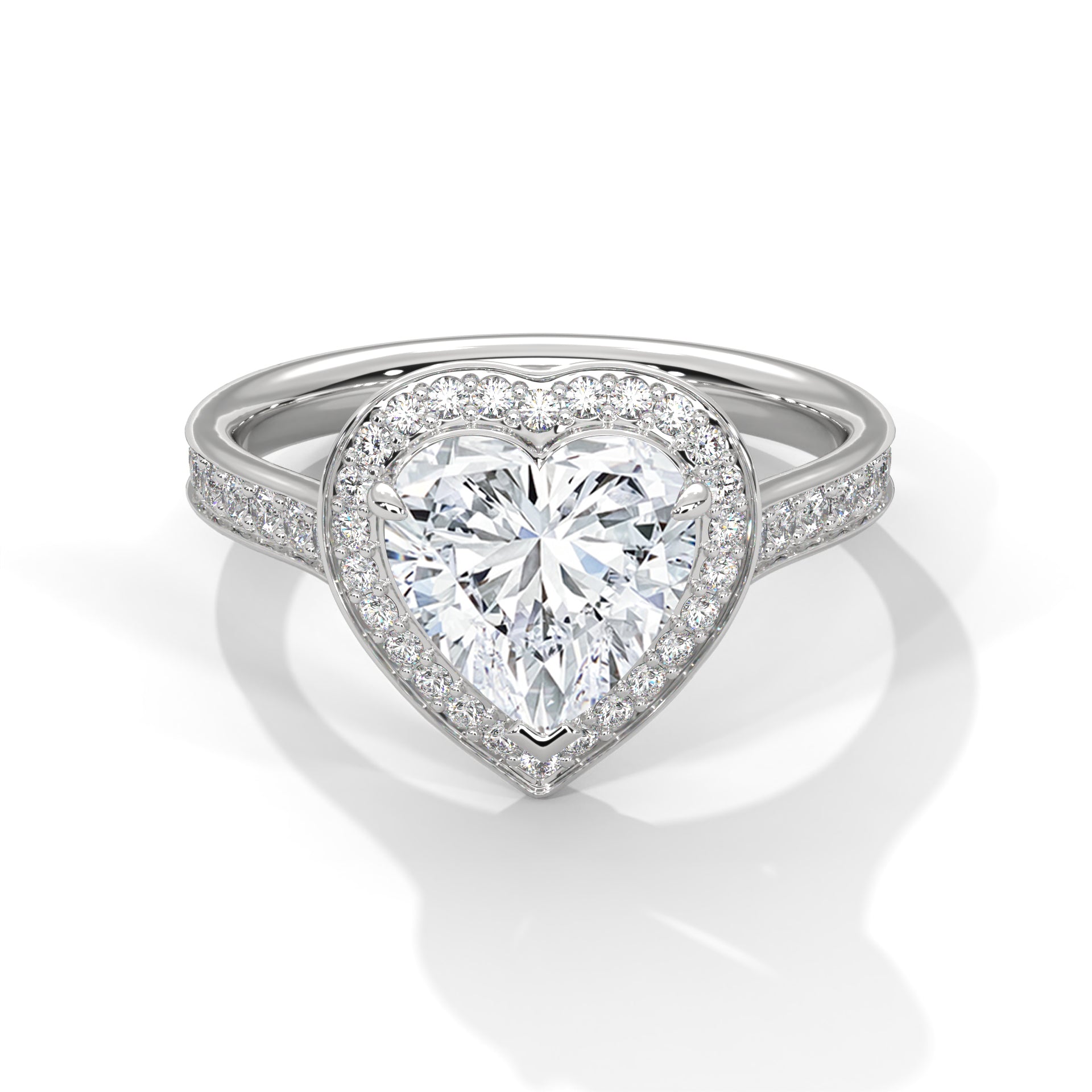 2 CARAT HEART SHAPE WITH HALO ENGAGEMENT RING