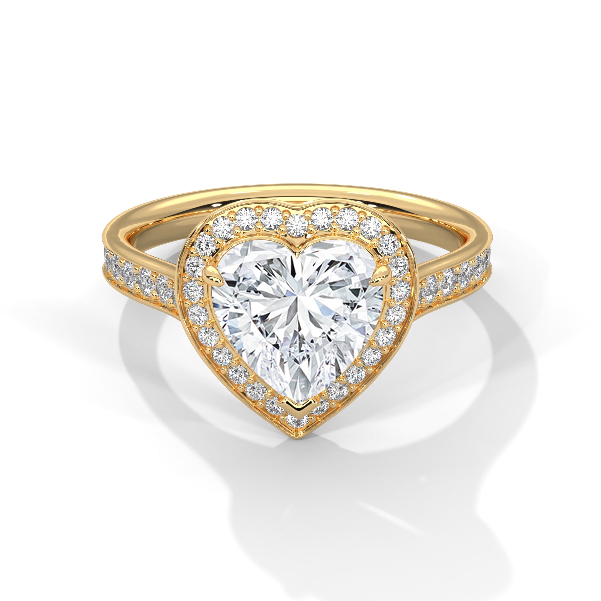 2 CARAT HEART SHAPE WITH HALO ENGAGEMENT RING