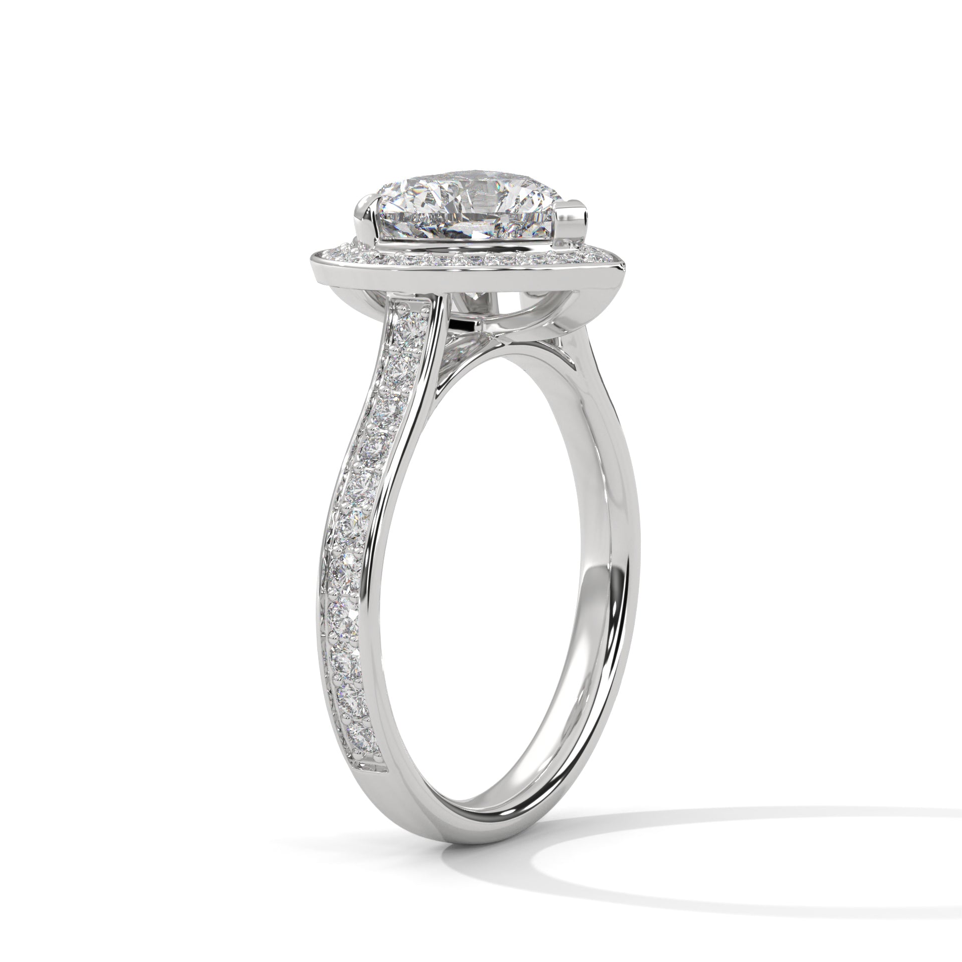 2 CARAT HEART SHAPE WITH HALO ENGAGEMENT RING