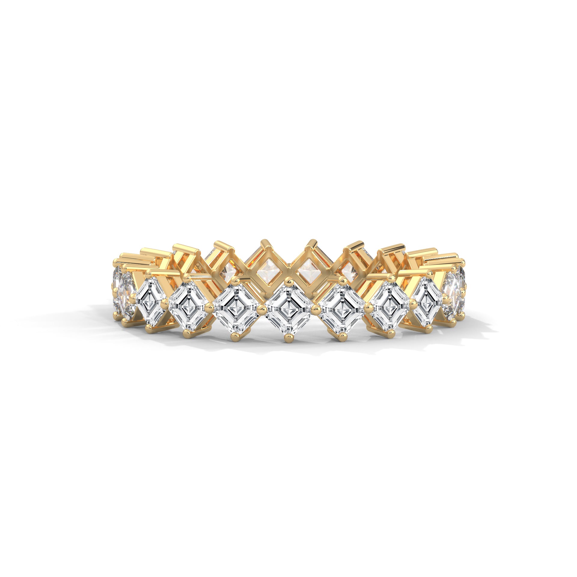 Square Emerald Shape Eternity Band