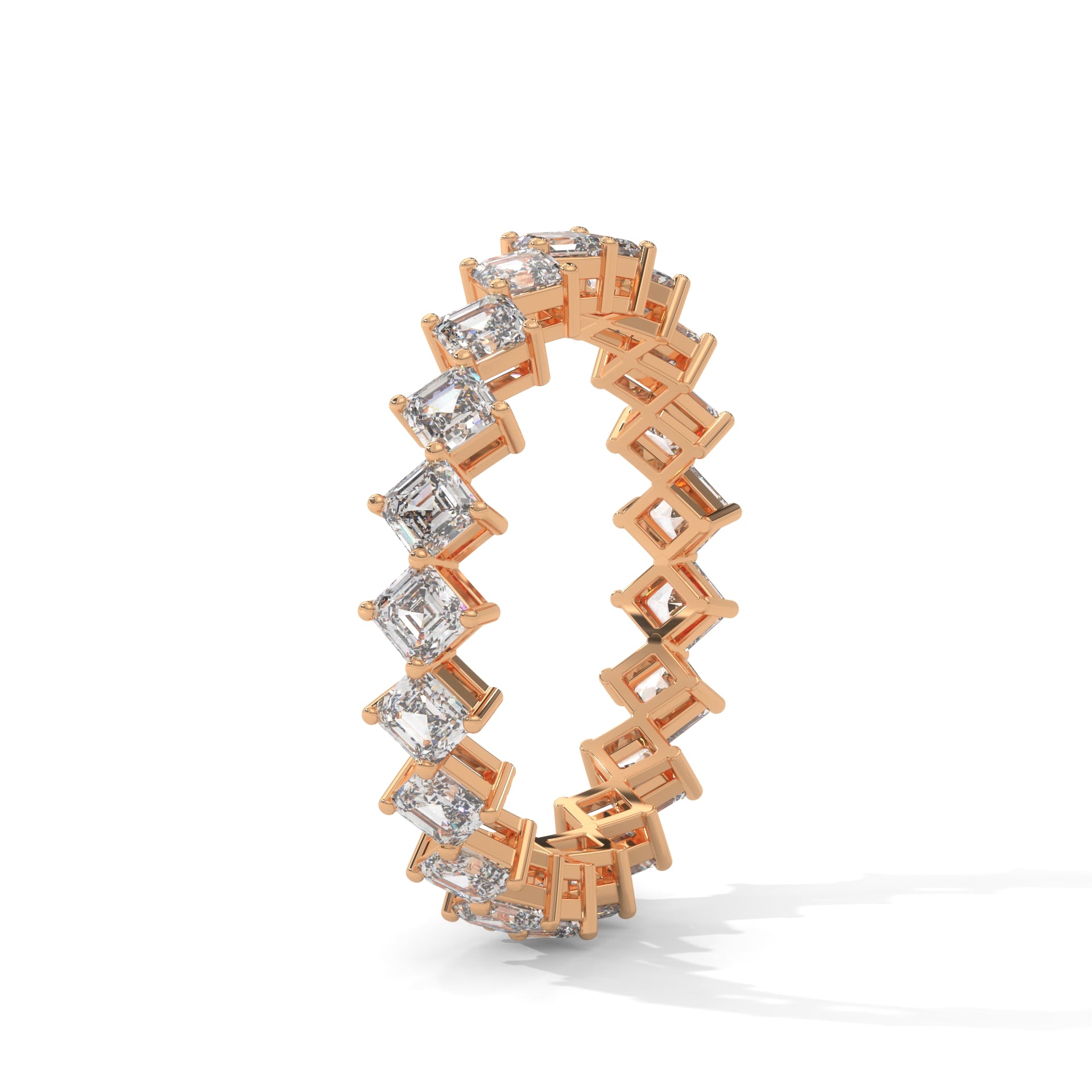 Square Emerald Shape Eternity Band