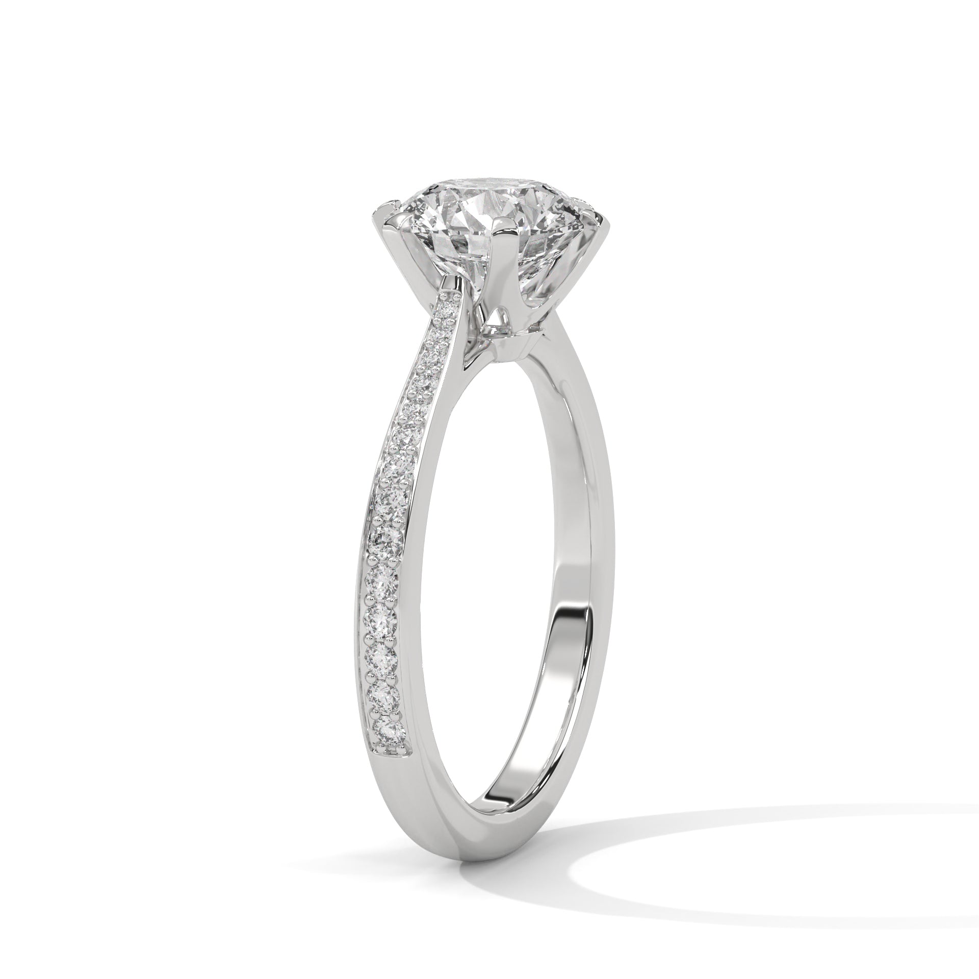 2.00 carat Labgrown Diamond Round shape with halo Engagement ring