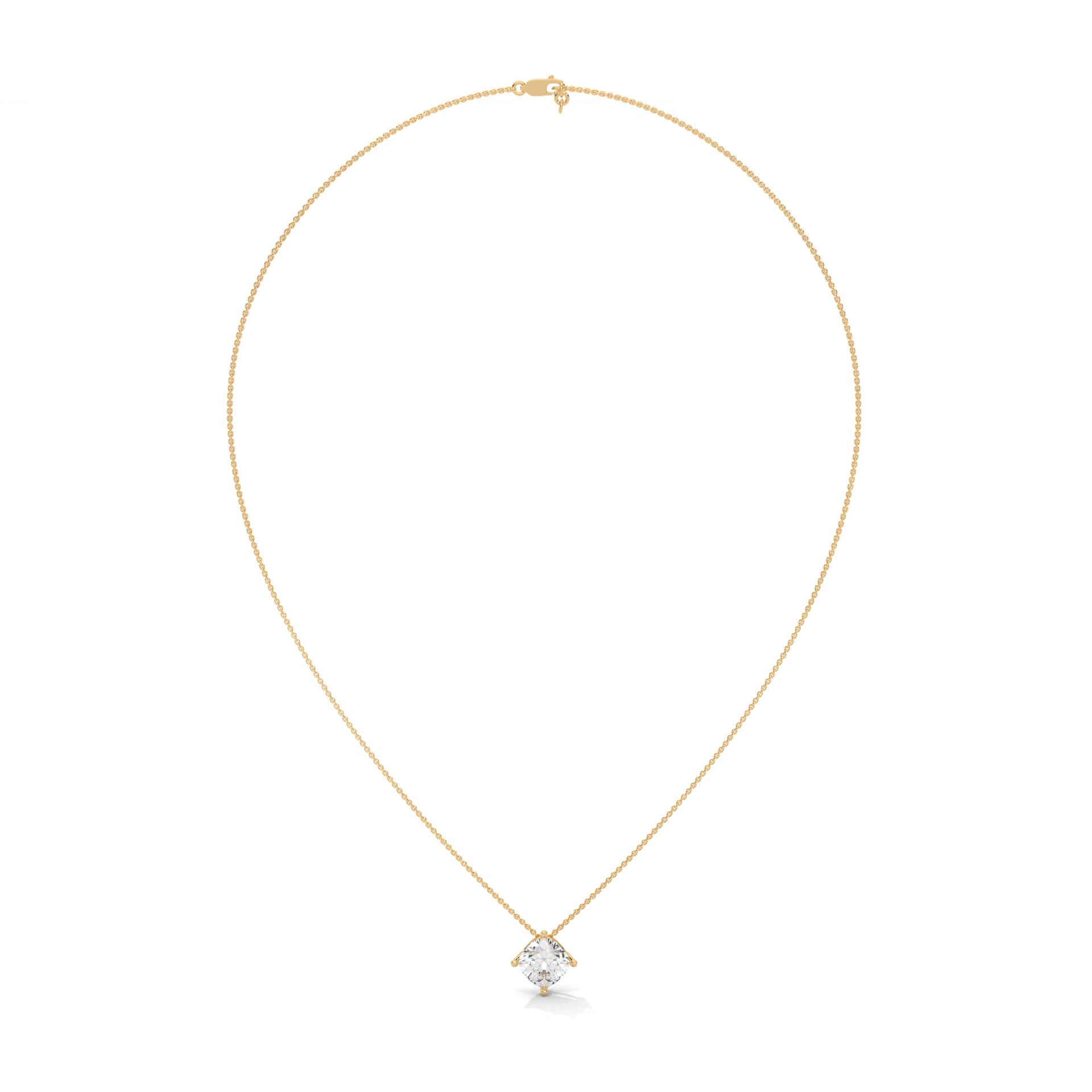 1.00 CARAT SOLITAIRE CUSHION PENDENT