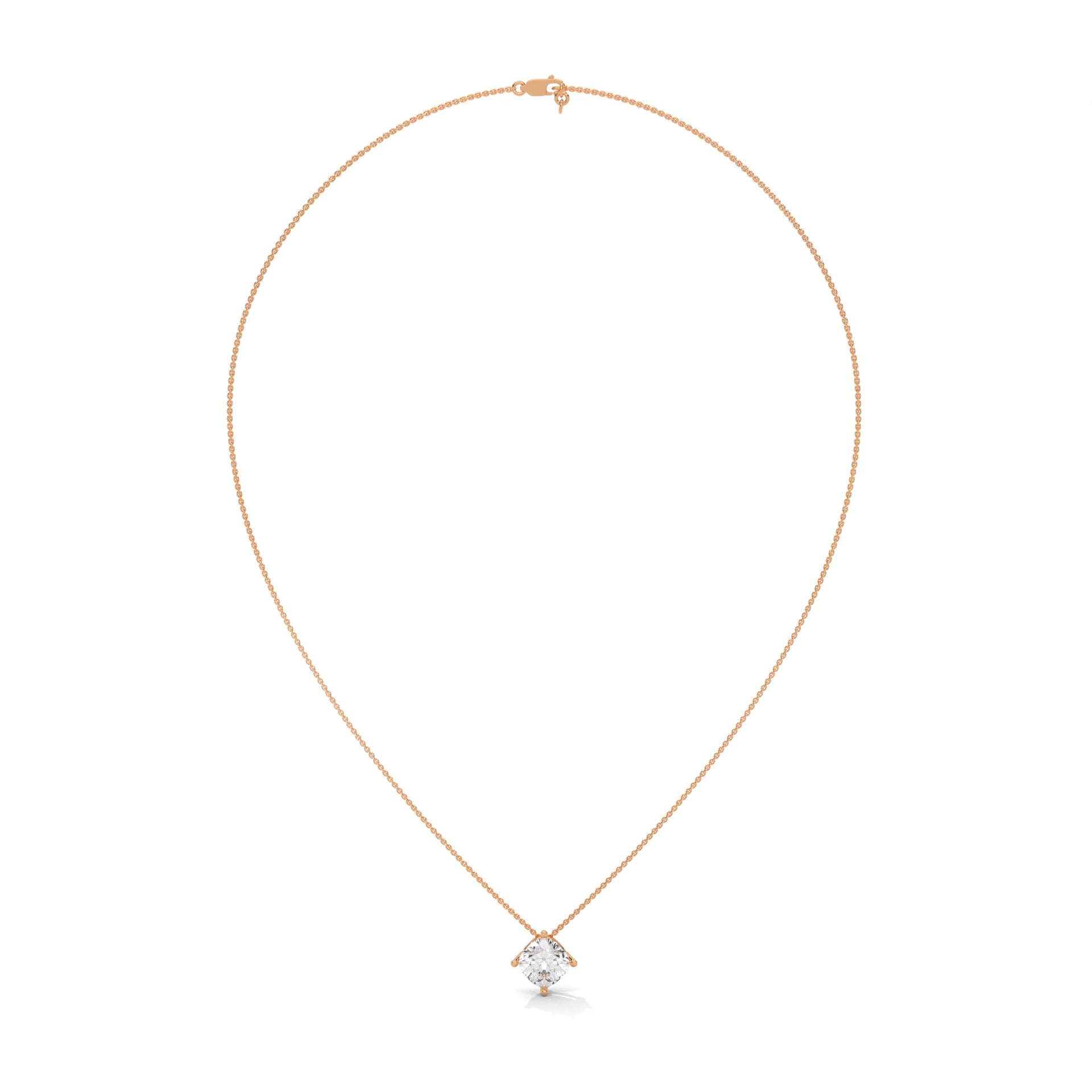 1.00 CARAT SOLITAIRE CUSHION PENDENT