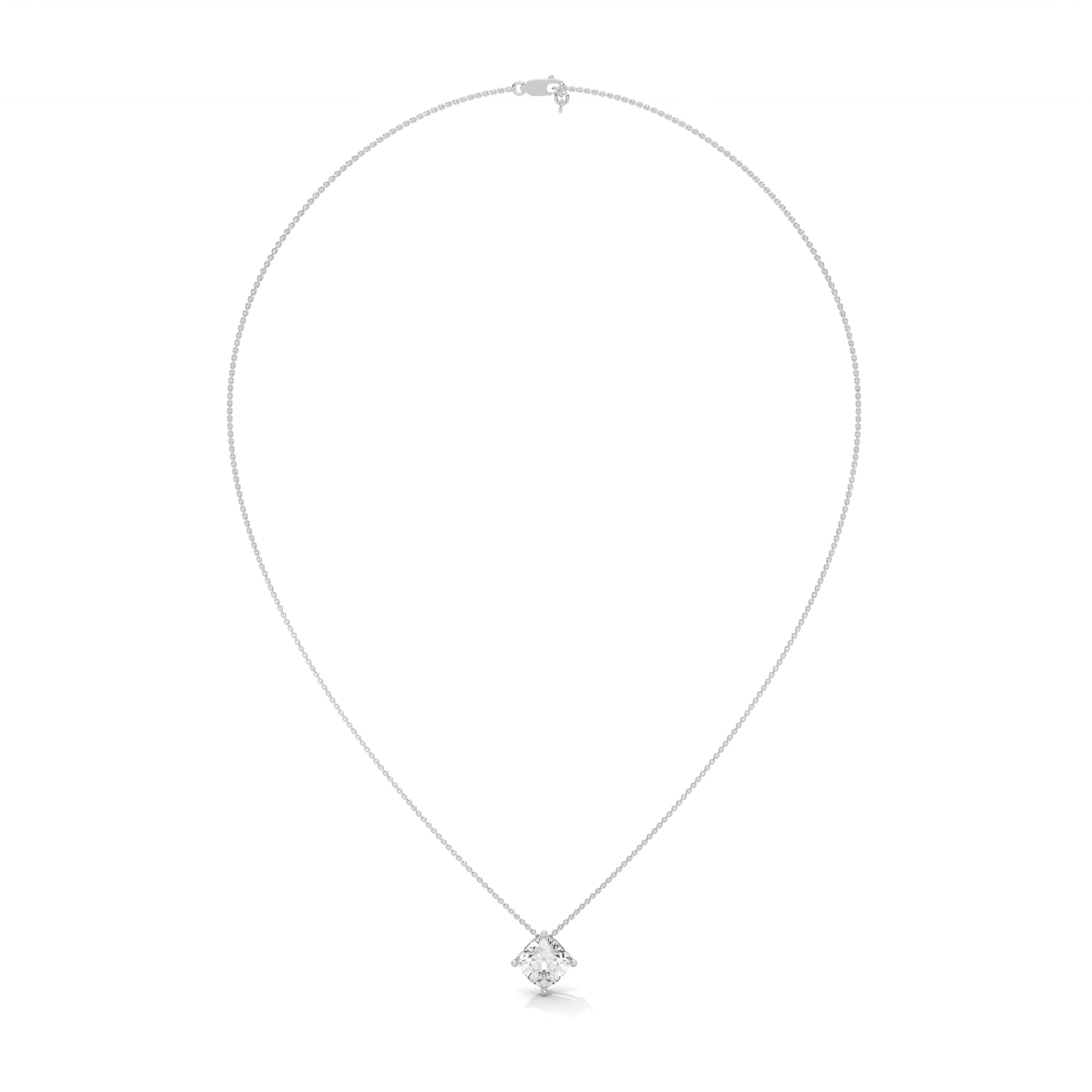 1.00 CARAT SOLITAIRE CUSHION PENDENT