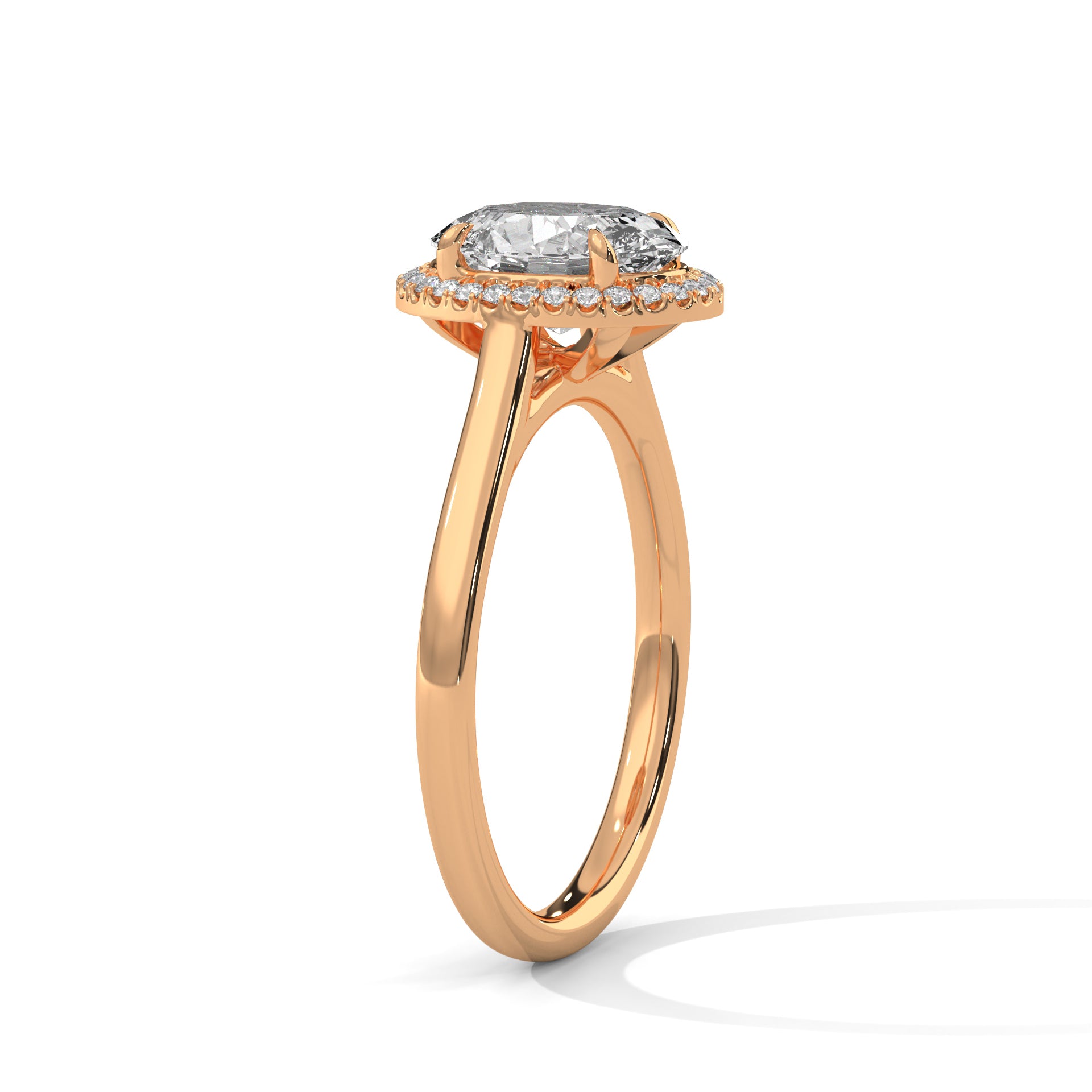 2 CARAT LAB GROWN DIAMOND OVAL SHAPE WITH HALO ENDLESS RING