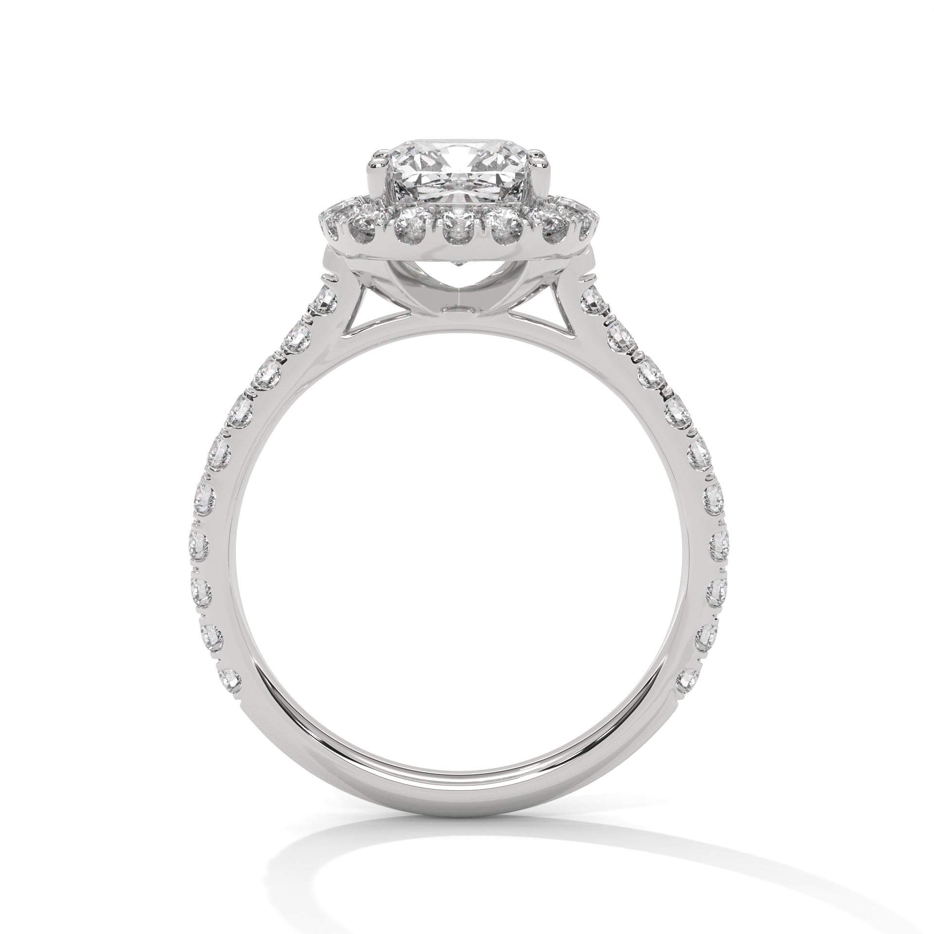 2 Carat Cushion Shape Diamond With Halo Ring
