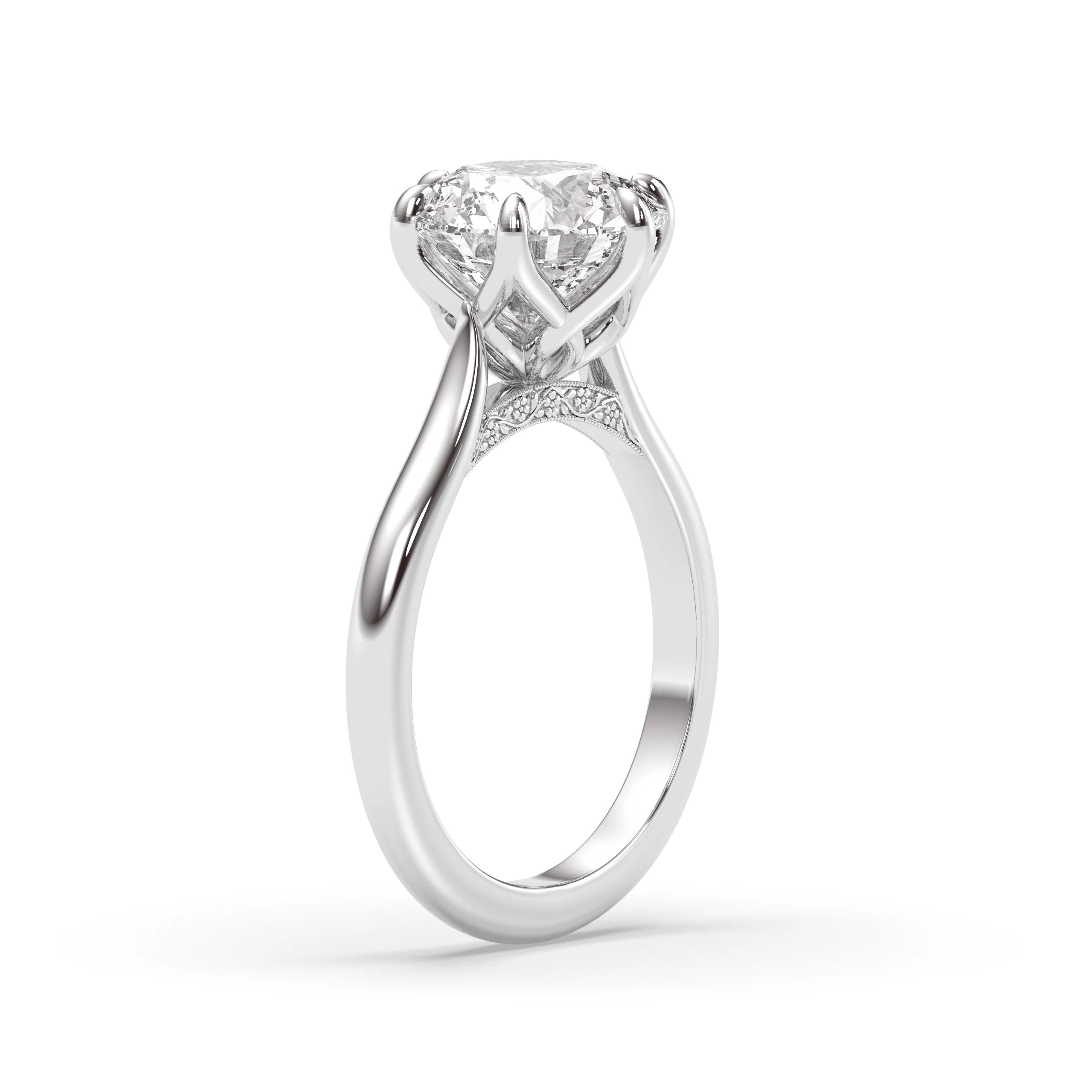 1 Carat Portuguese Cut Lab Diamond Solitaire Ring | ATYANTA JEWELS